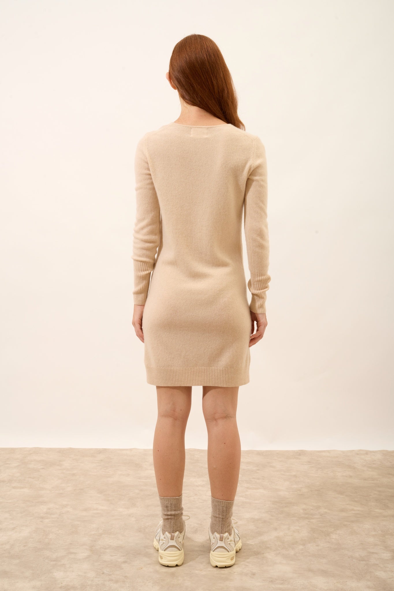 TRACY robe col v sable