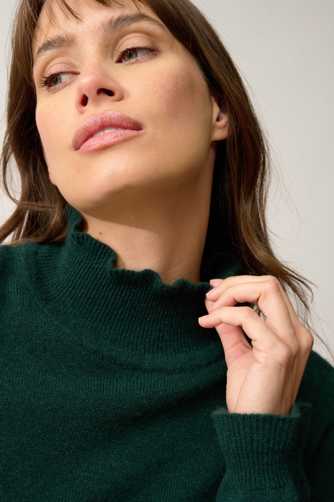 TRILA pull col montant cyprès