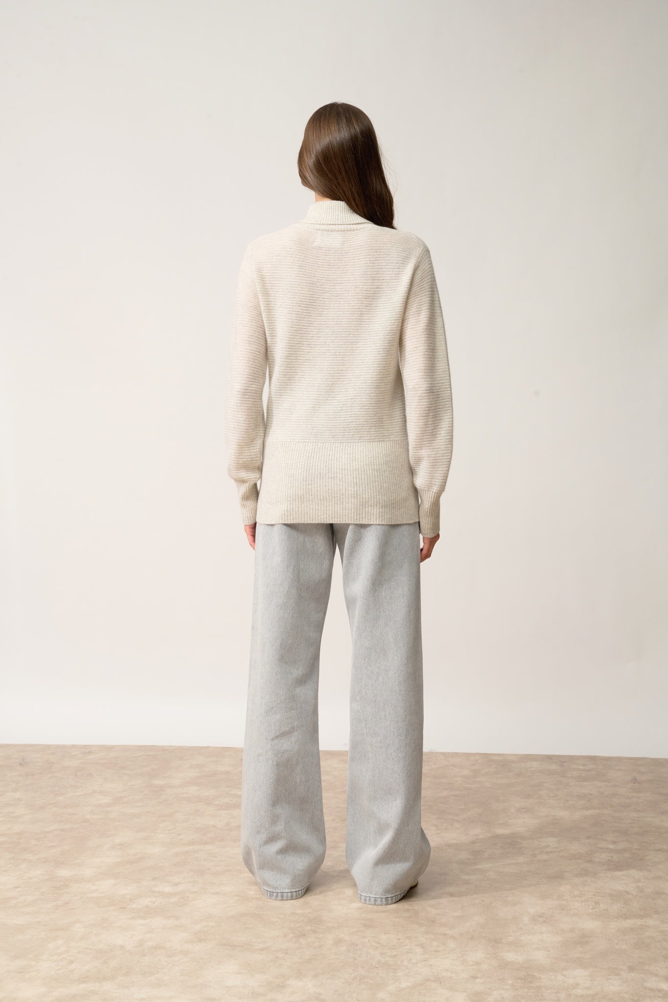 UDNY pearl gray turtleneck sweater