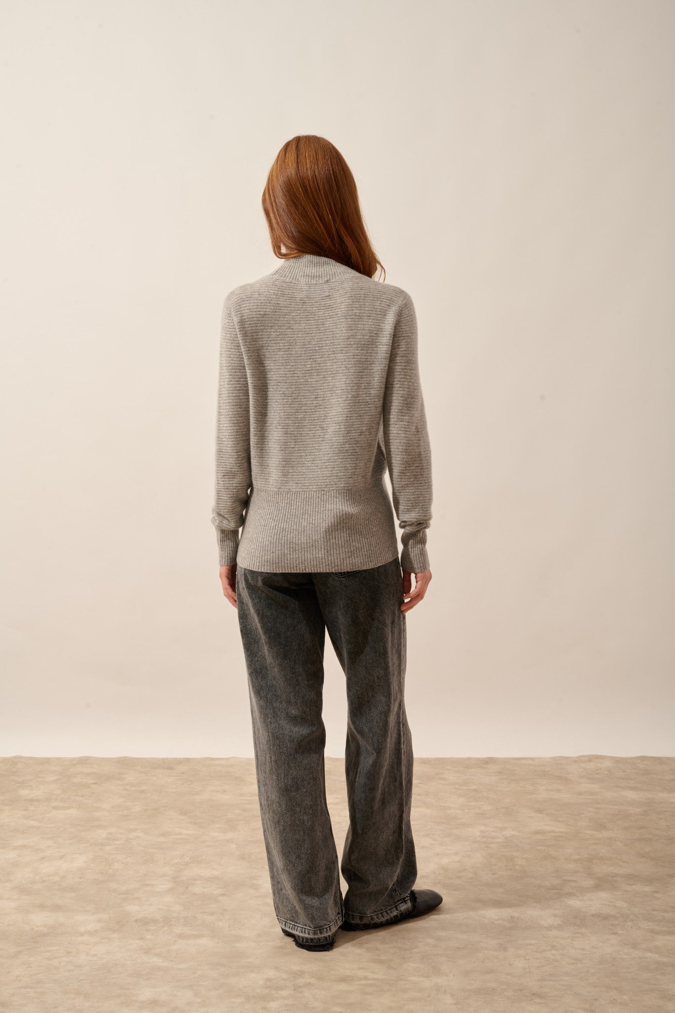 udny pull col roulé nuage chiné 100% cachemire