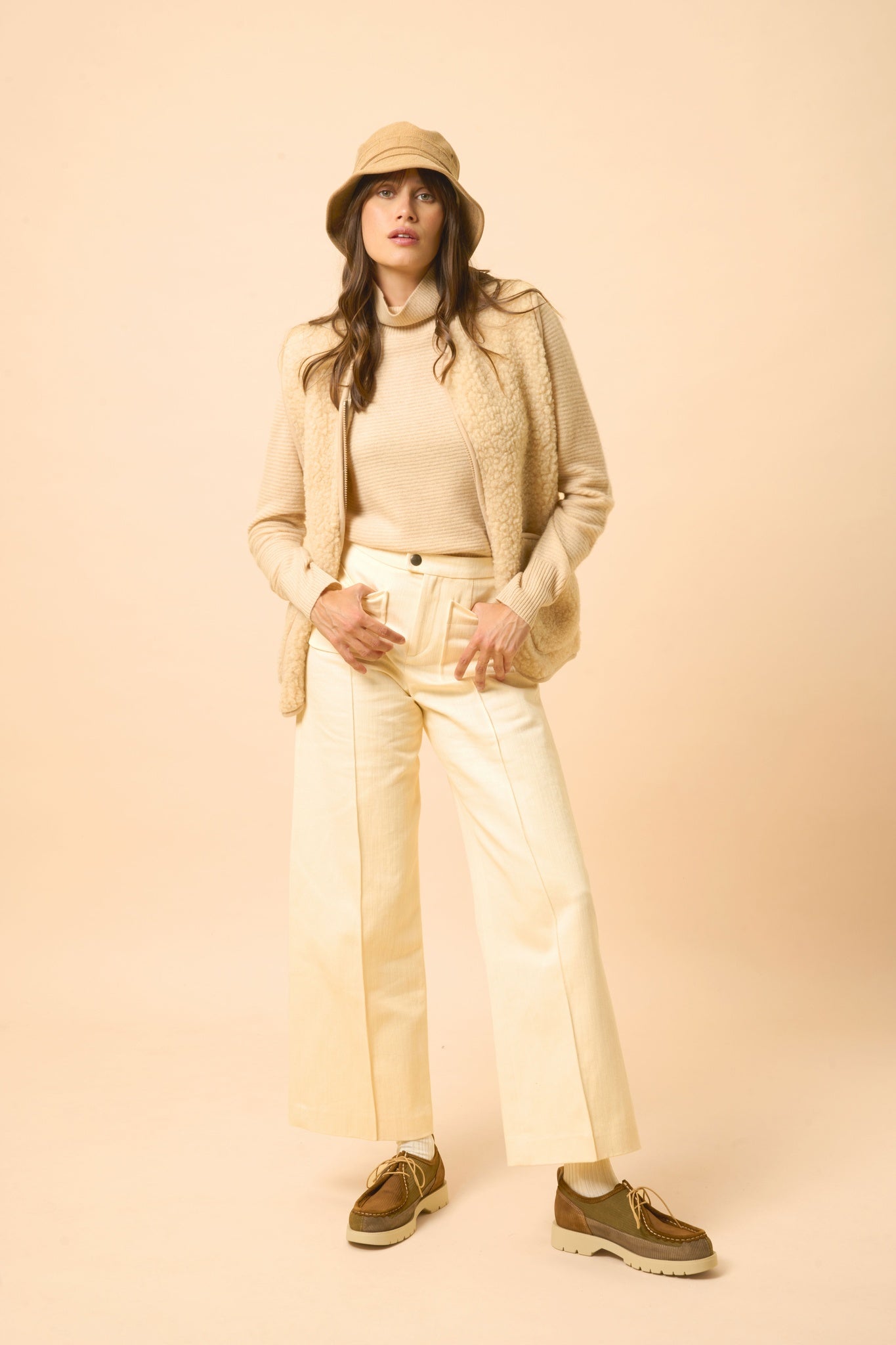 UDNY pull col roulé sable