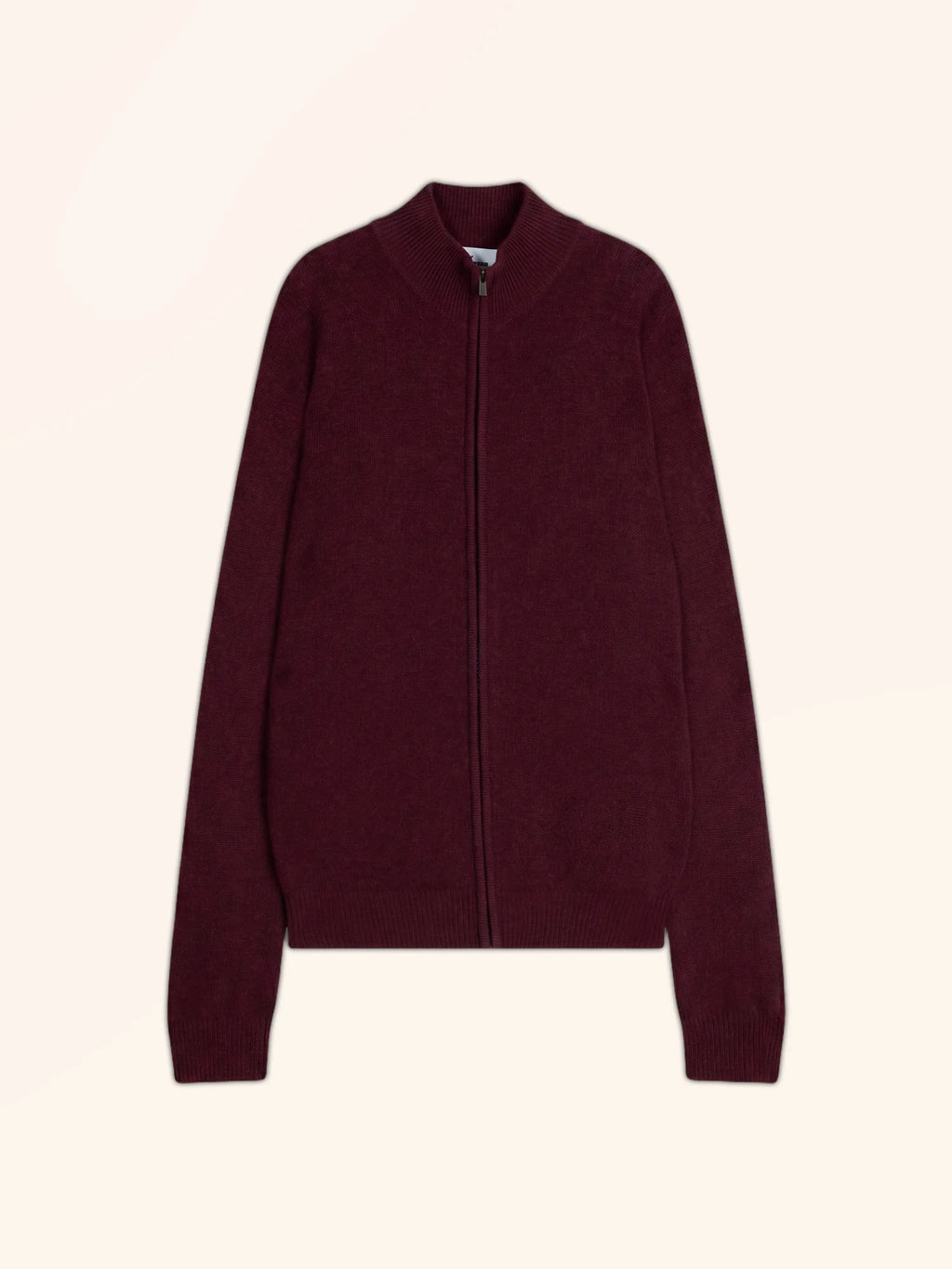 CHARLOTTE Gilet Zippé Col Camionneur 4 Fils Mûre