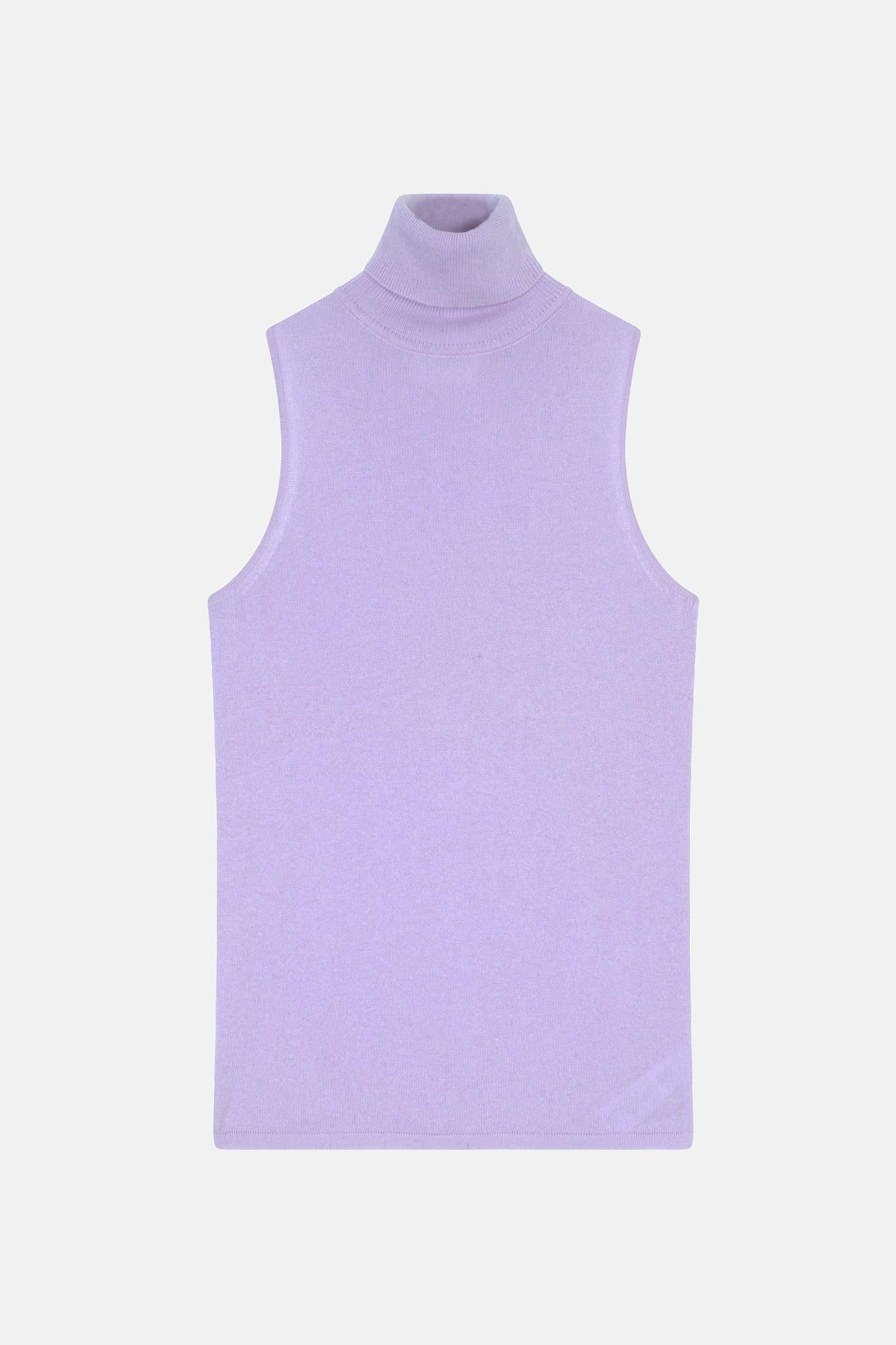VIOLET pull col roulé mauve