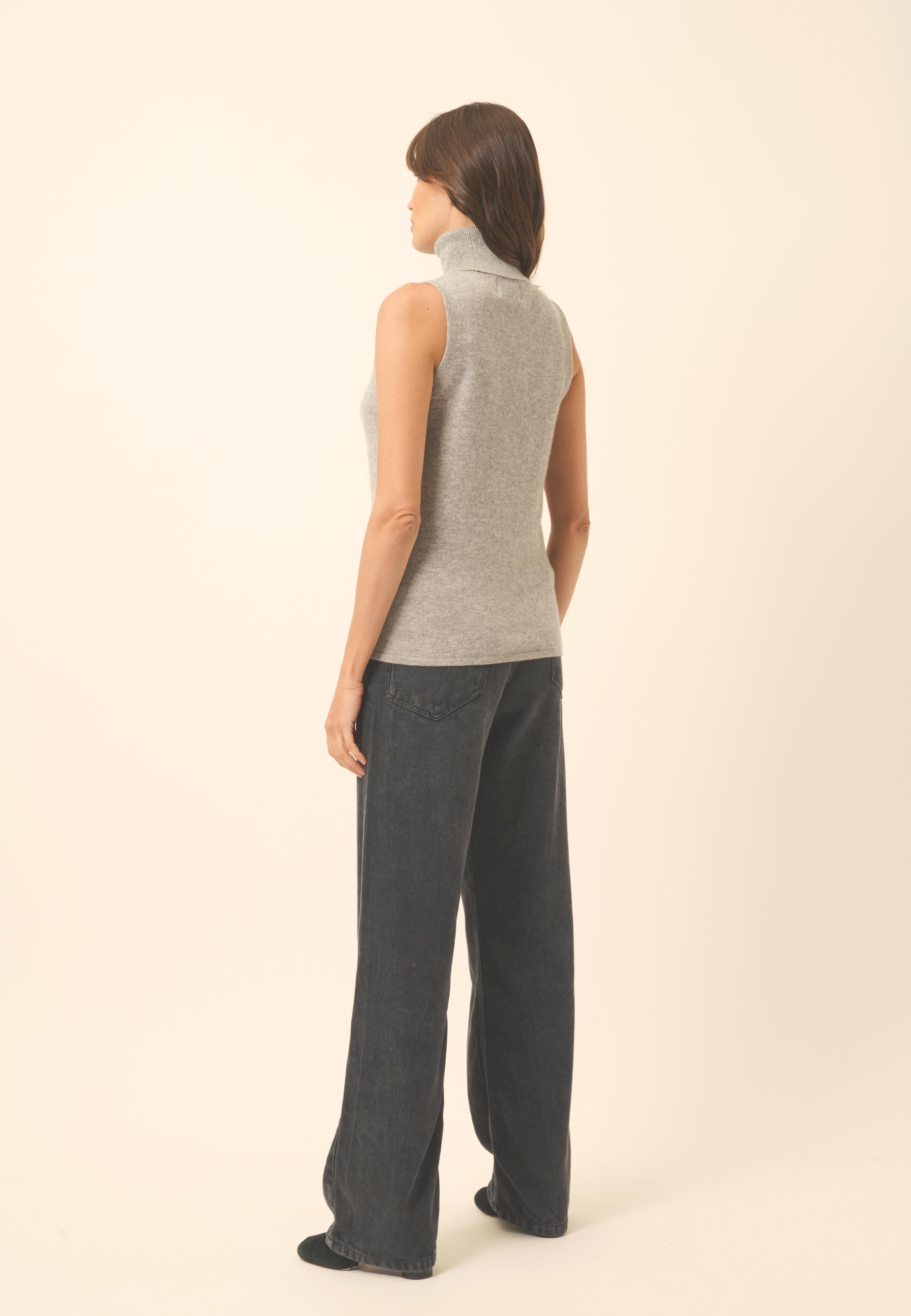 VIOLET mottled cloud turtleneck sweater