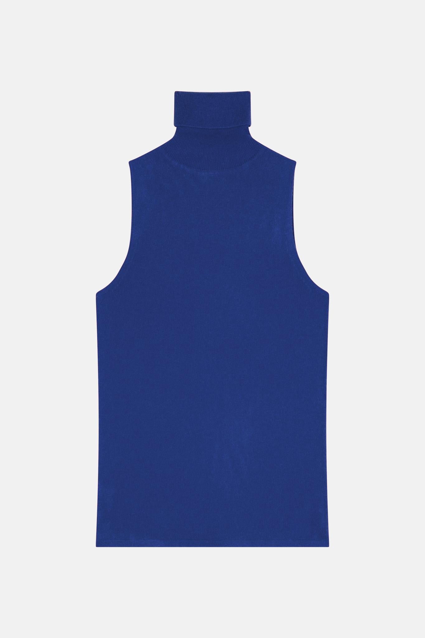 VIOLET pull col roulé outremer