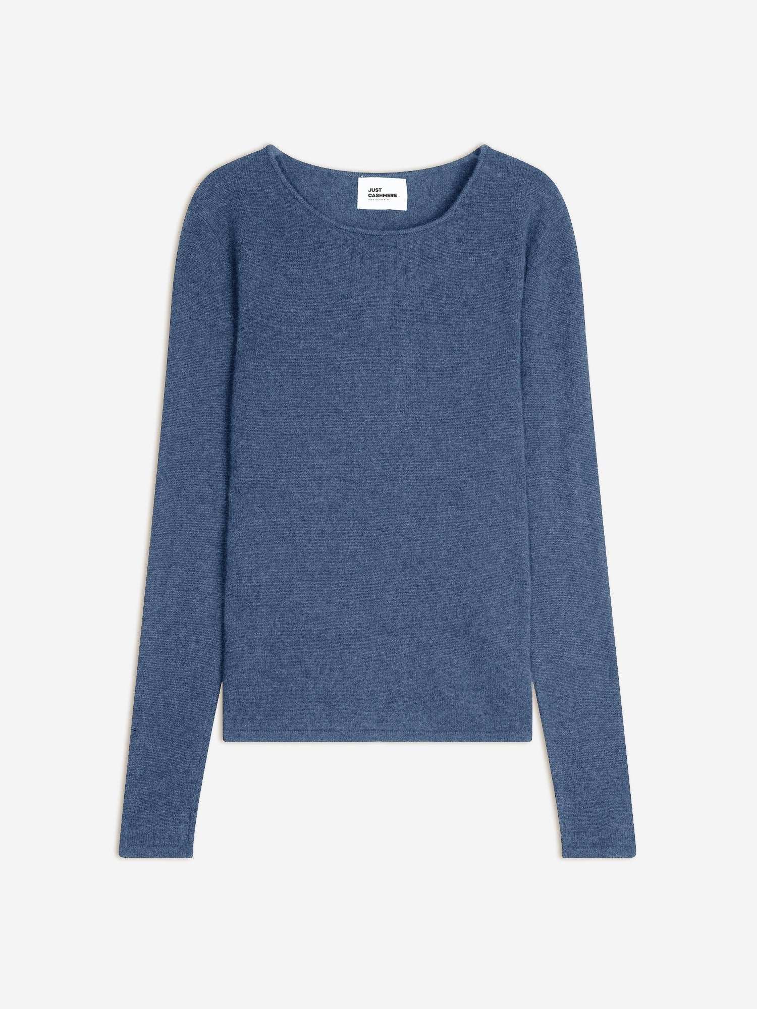 VIVIAN pull col rond bleu denim