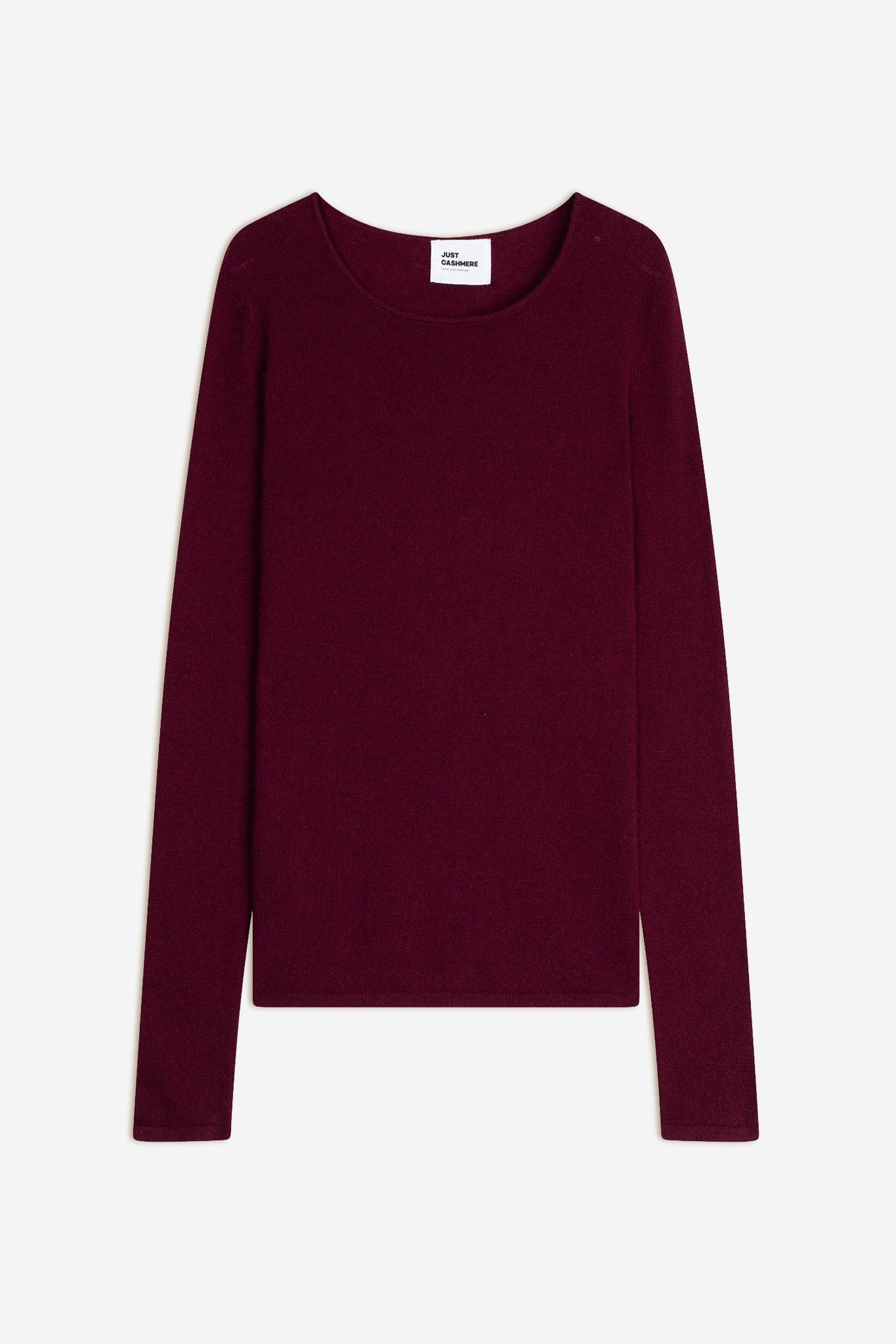 vivian pull col rond bordeaux