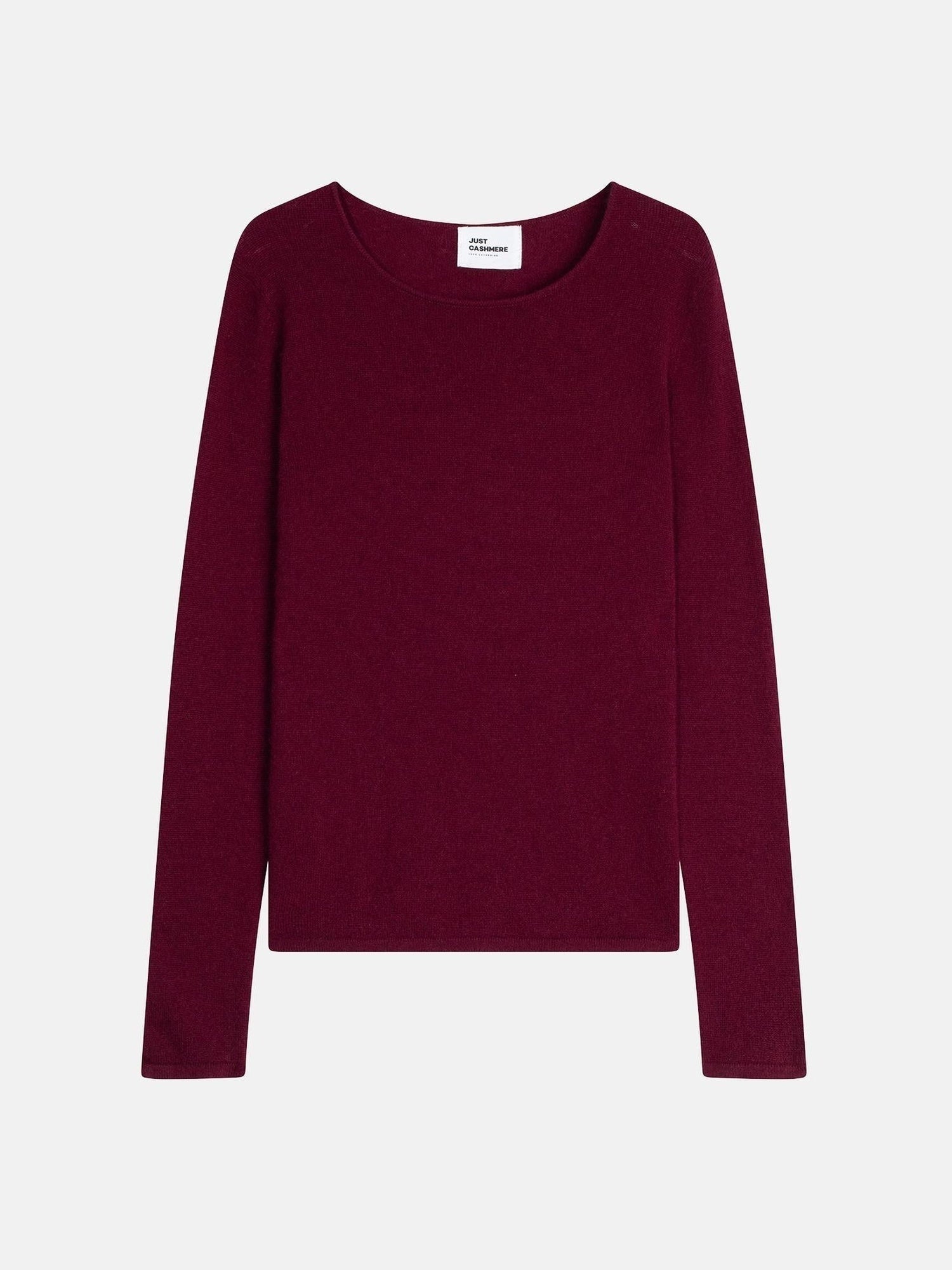 VIVIAN pull col rond bordeaux