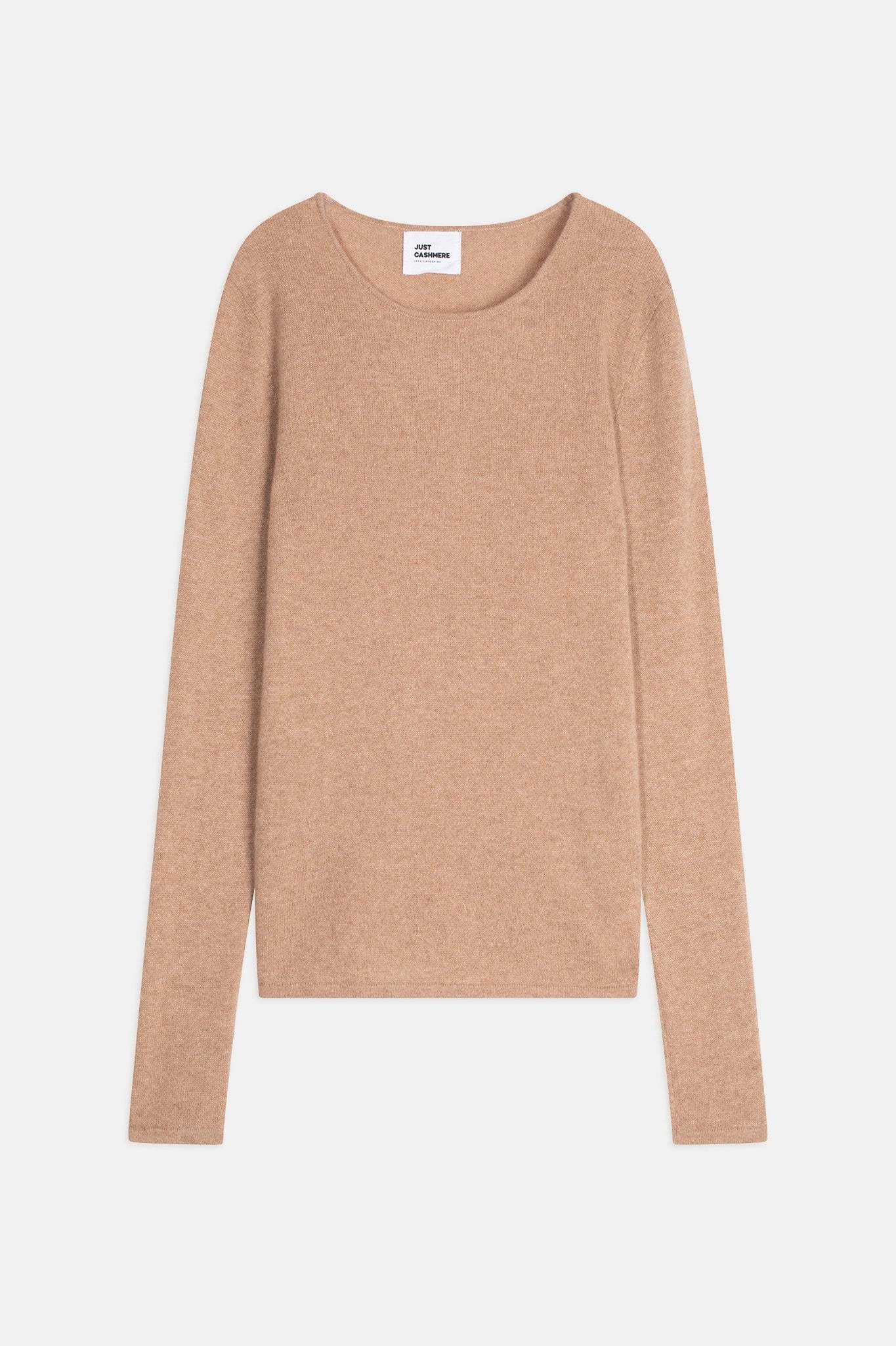 vivian pull col rond camel chiné