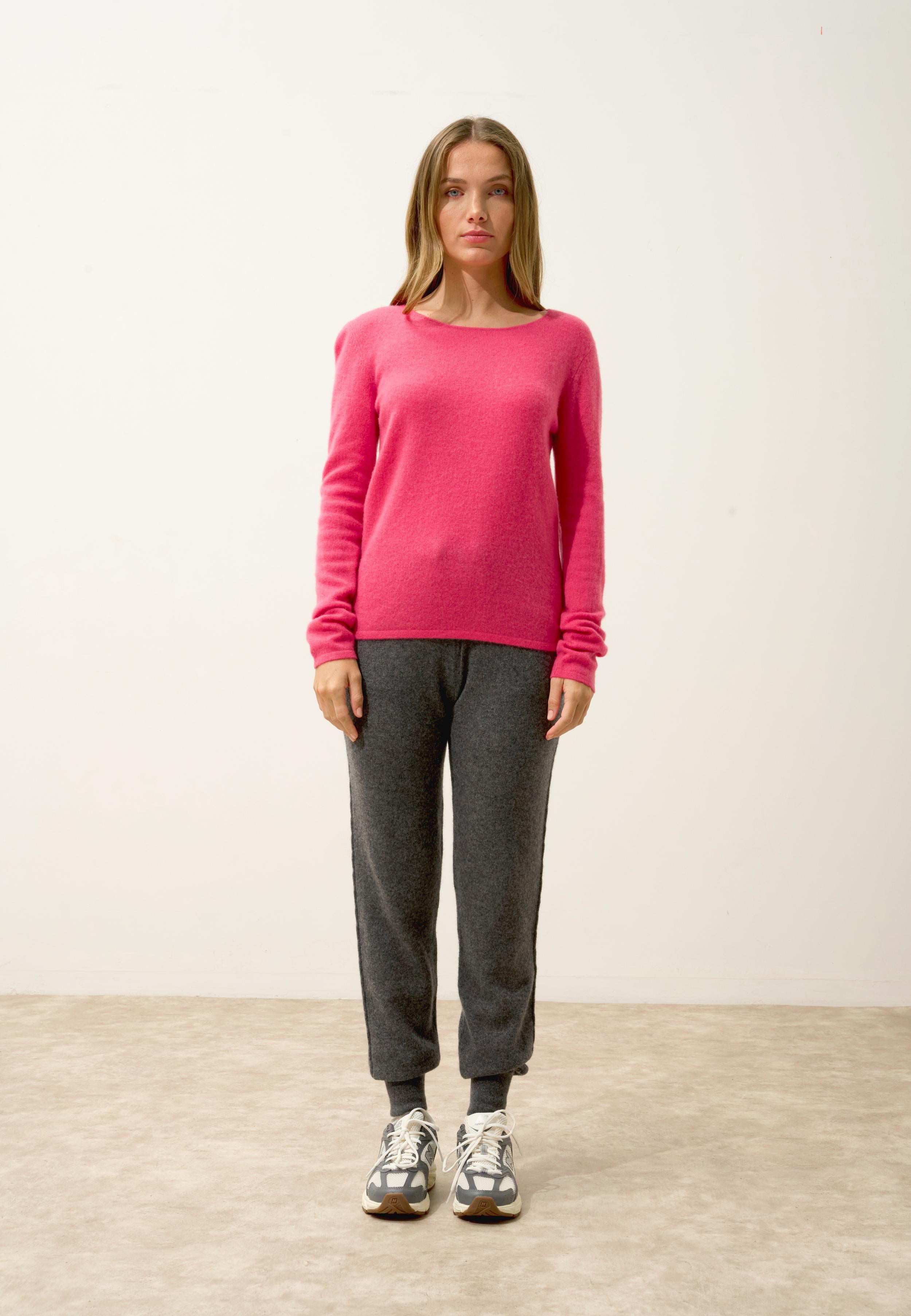 VIVIAN pull col rond fraise