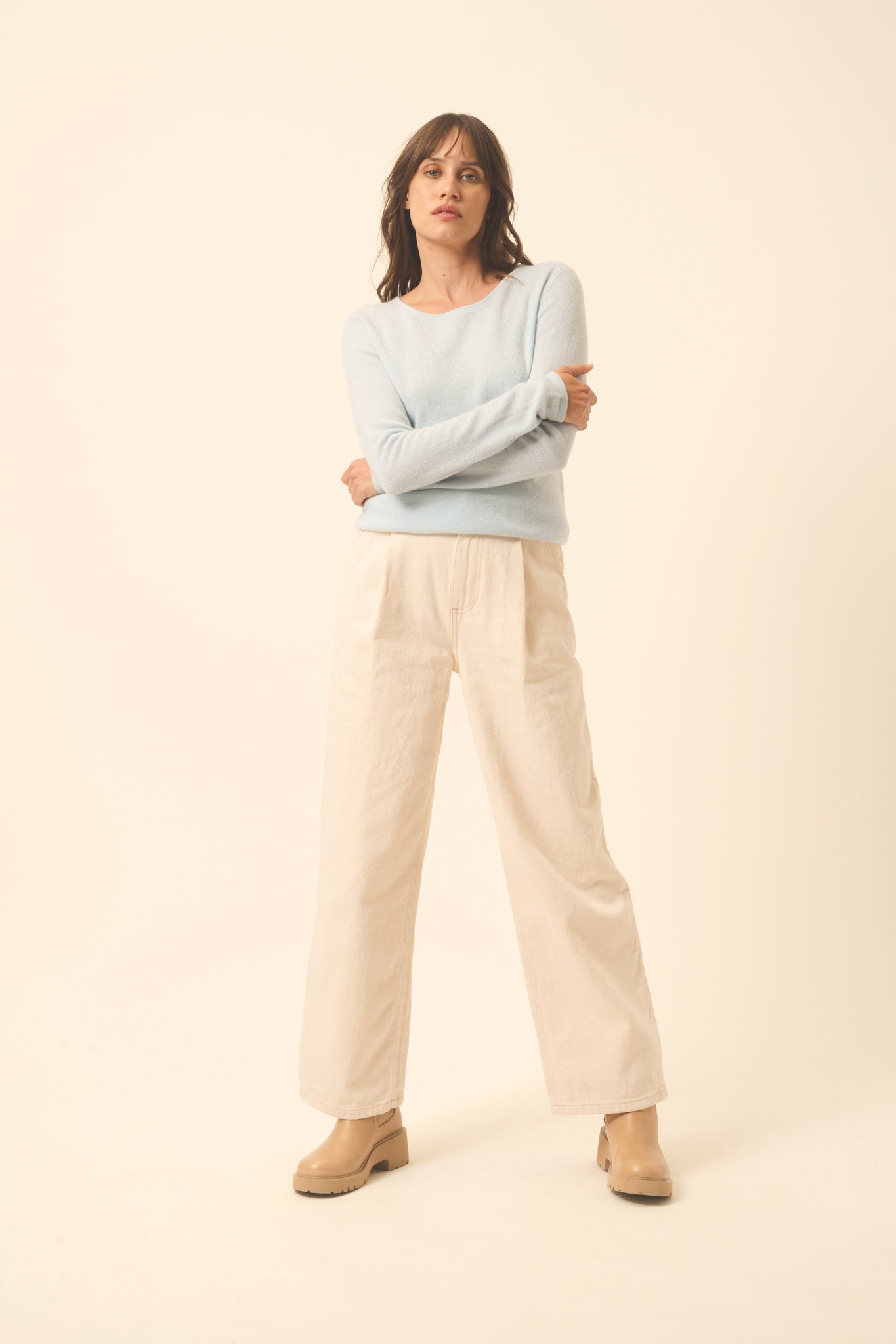 VIVIAN pull col rond givre