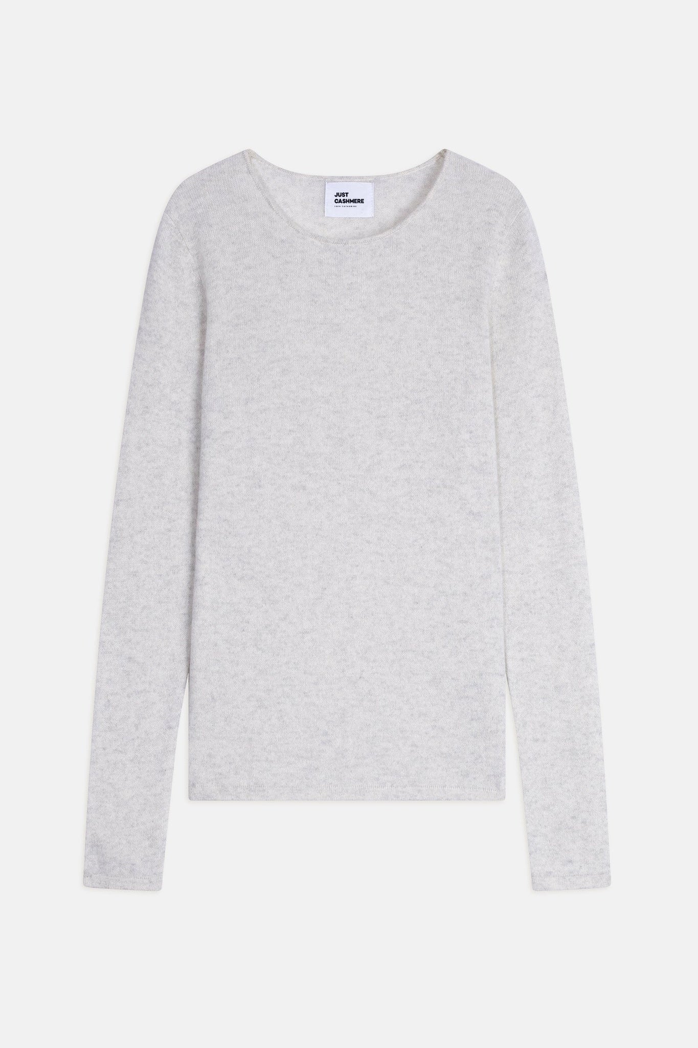 VIVIAN pull col rond gris perle chiné