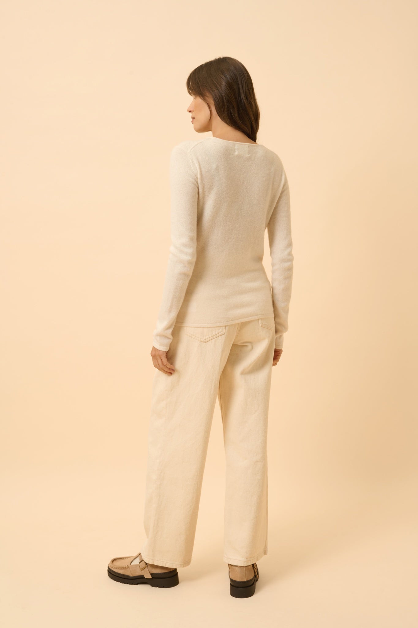 VIVIAN pull col rond ivoire