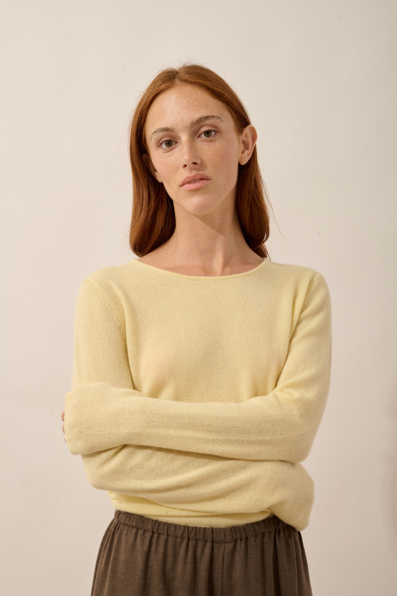 VIVIAN pull col rond limonade