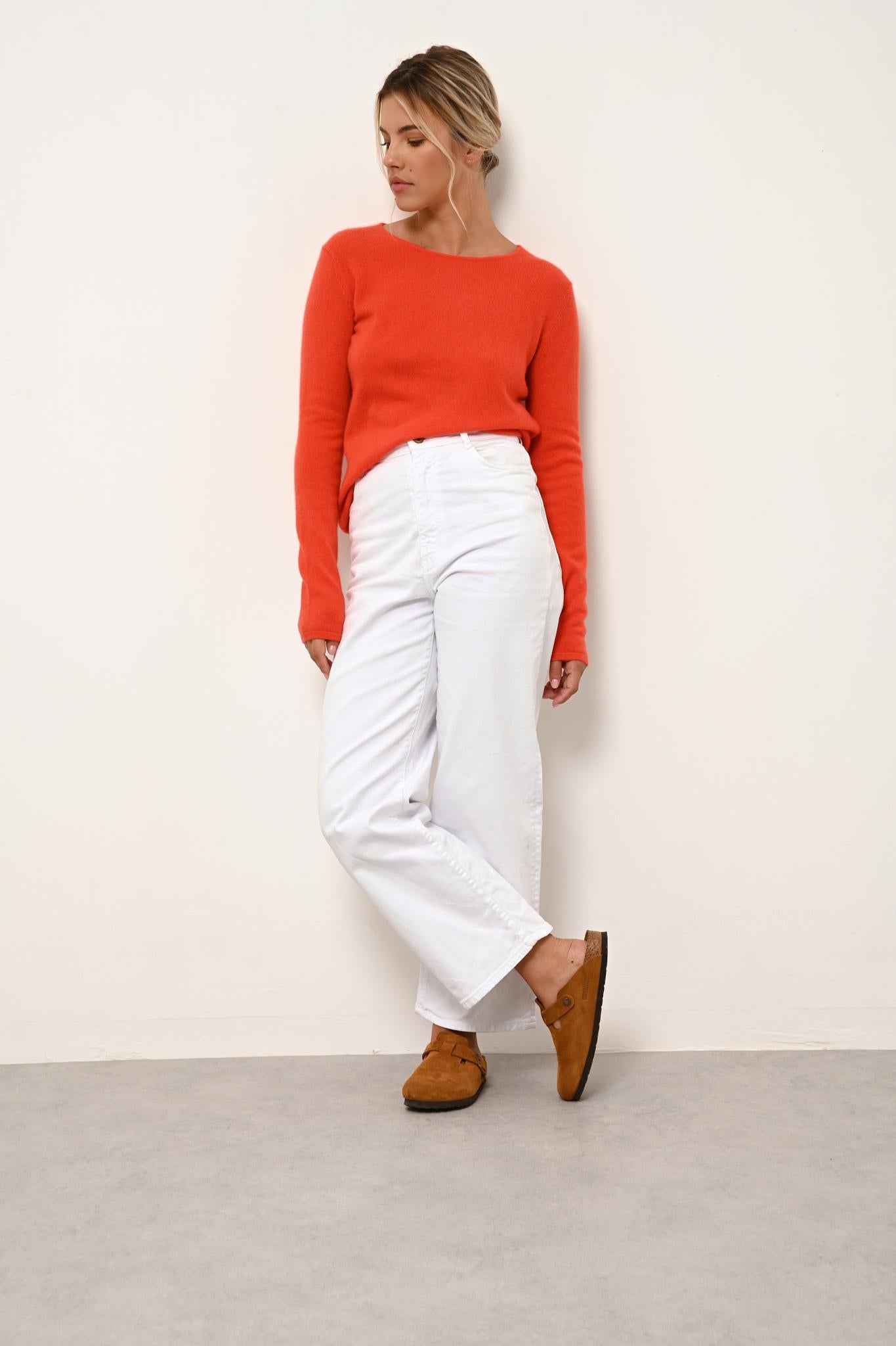 VIVIAN pull col rond orange