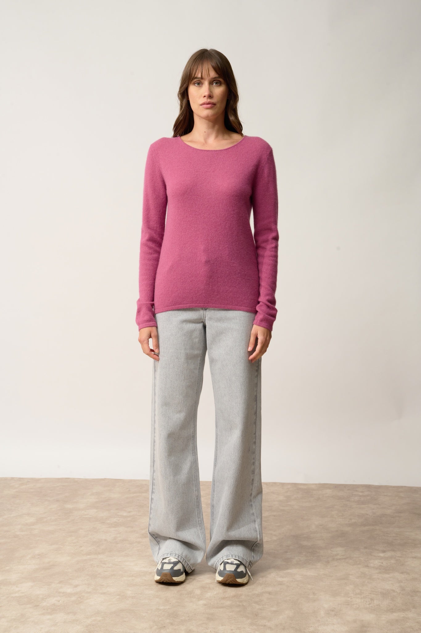 VIVIAN round-neck sweater orchid