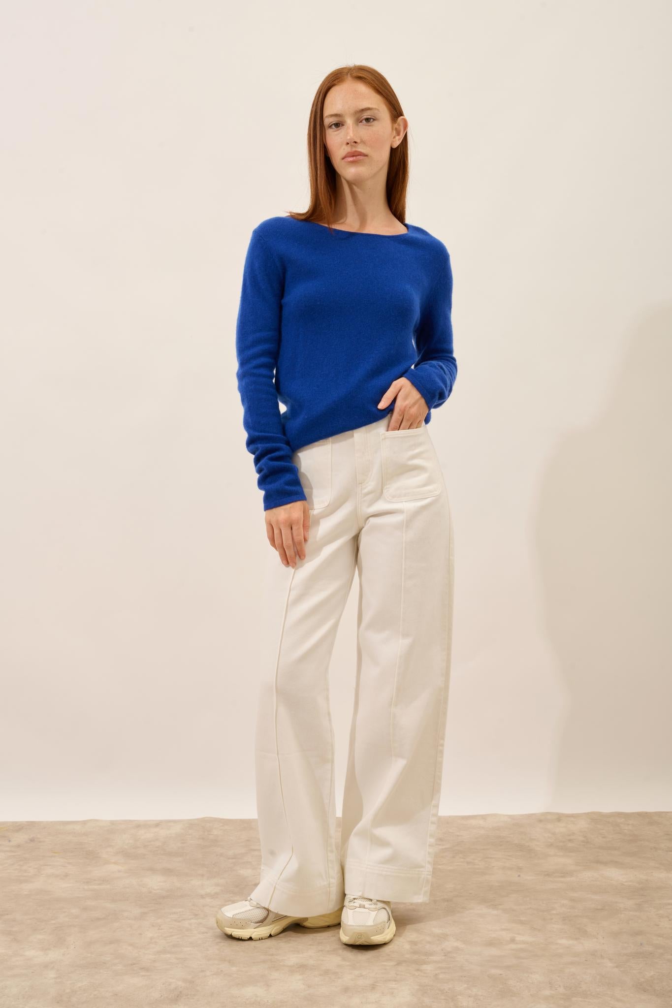 VIVIAN ultramarine round-neck sweater