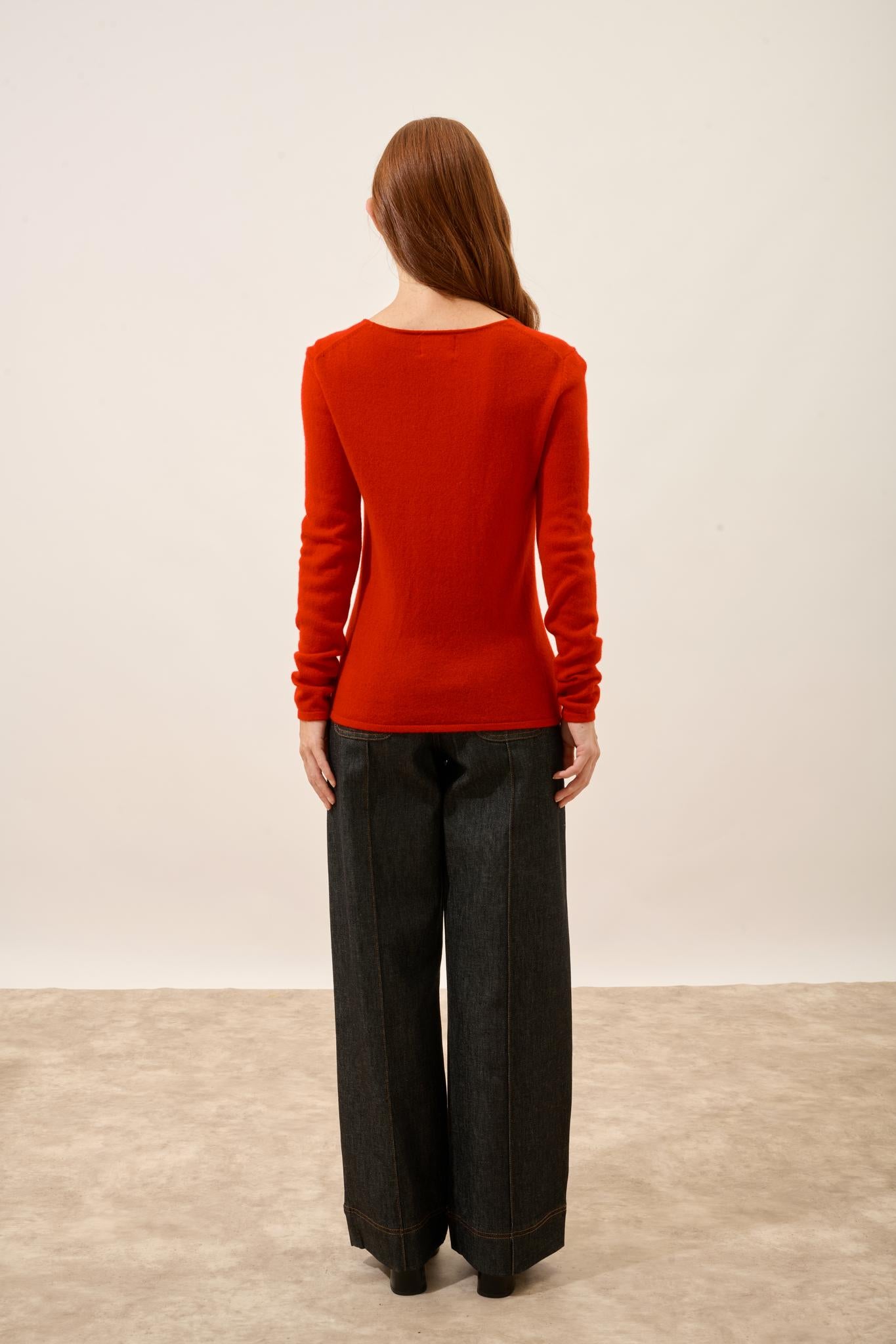 VIVIAN round-neck sweater red