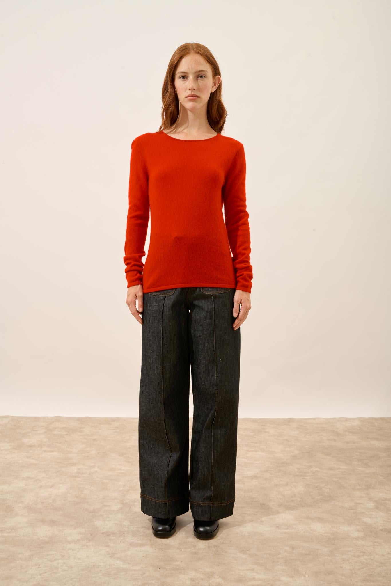VIVIAN round-neck sweater red