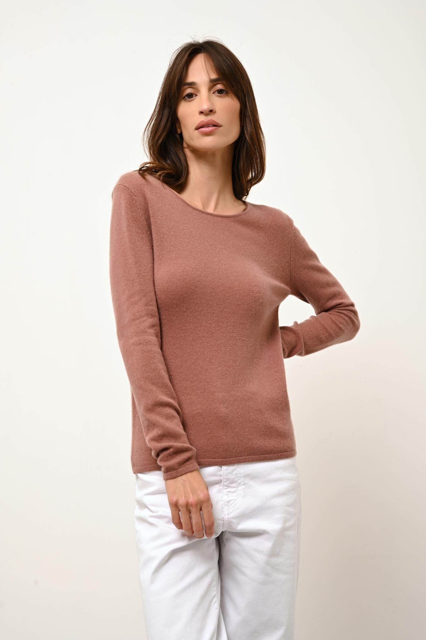 VIVIAN pull col rond terracota