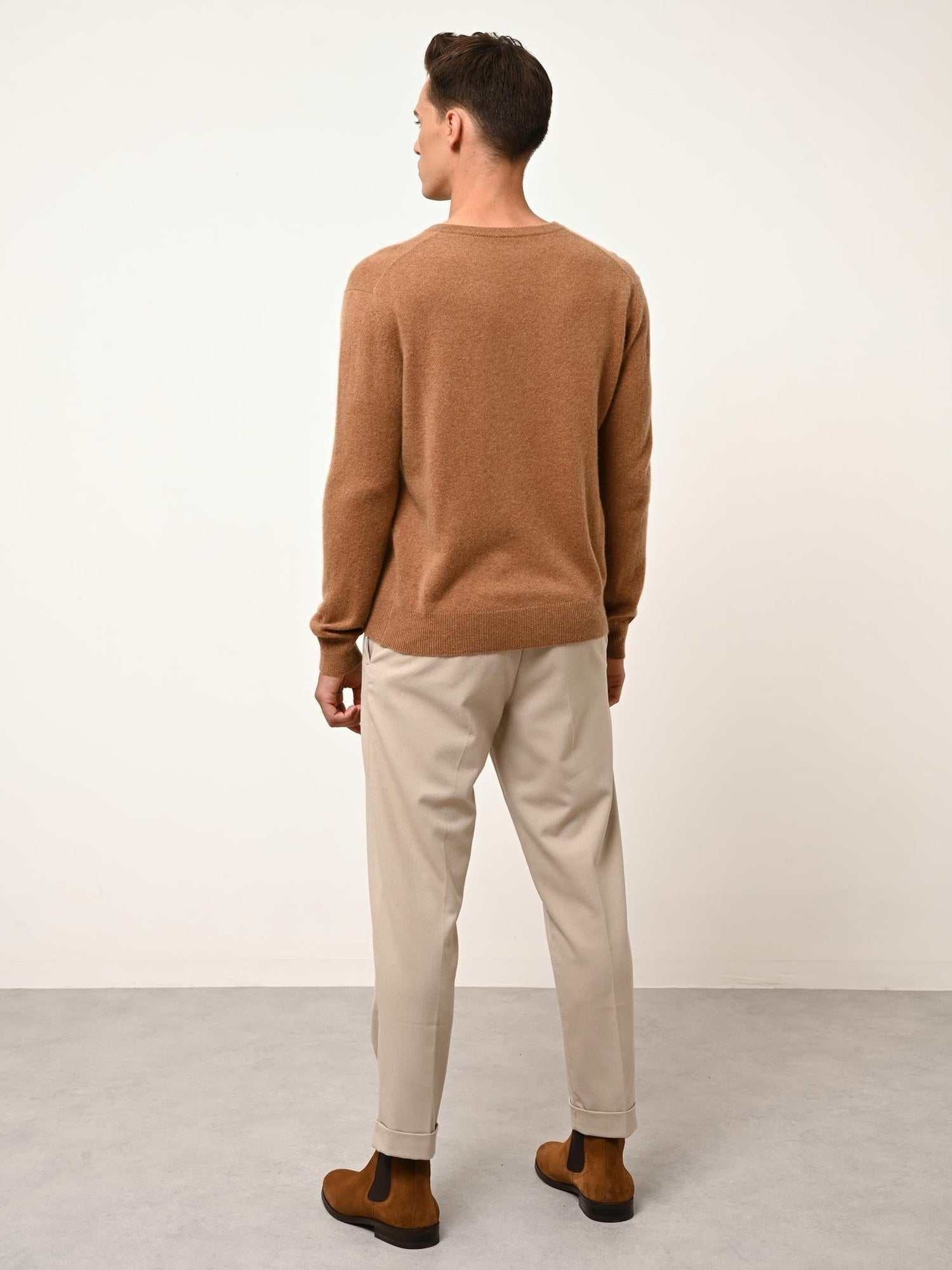 WALT pull col v noisette