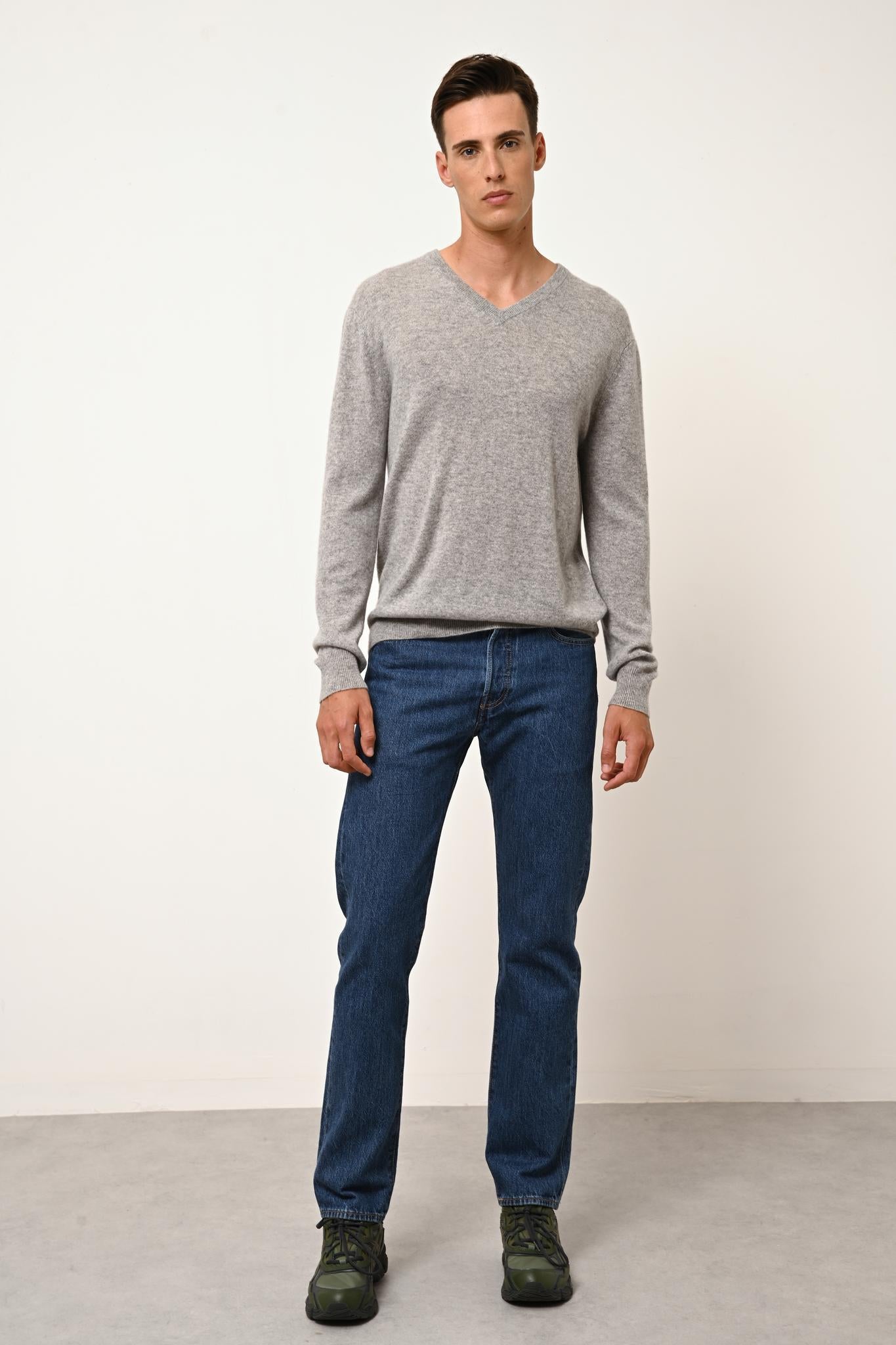 WALT pull col v nuage chiné