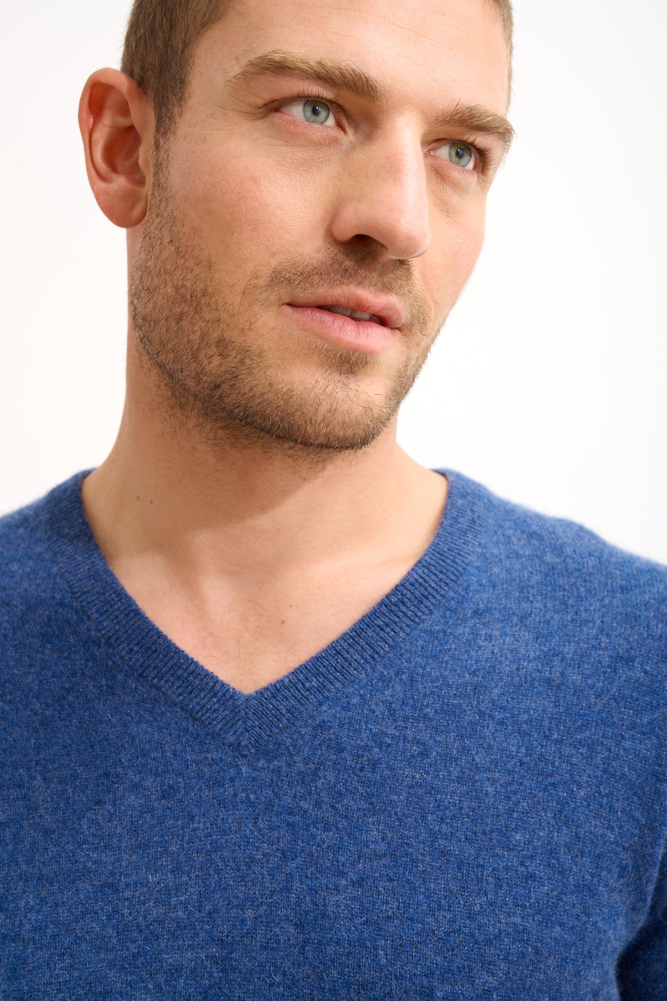 WALT pull col v ocean chiné