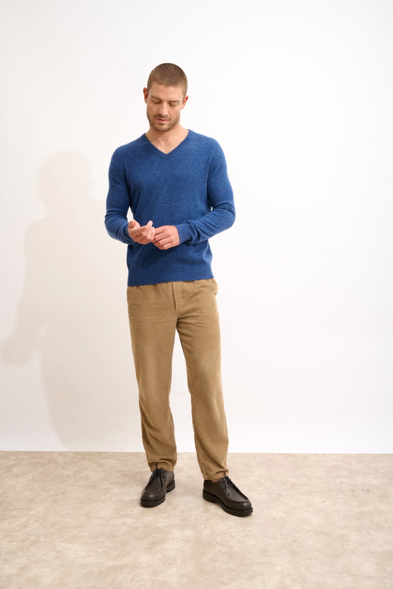 WALT pull col v ocean chiné