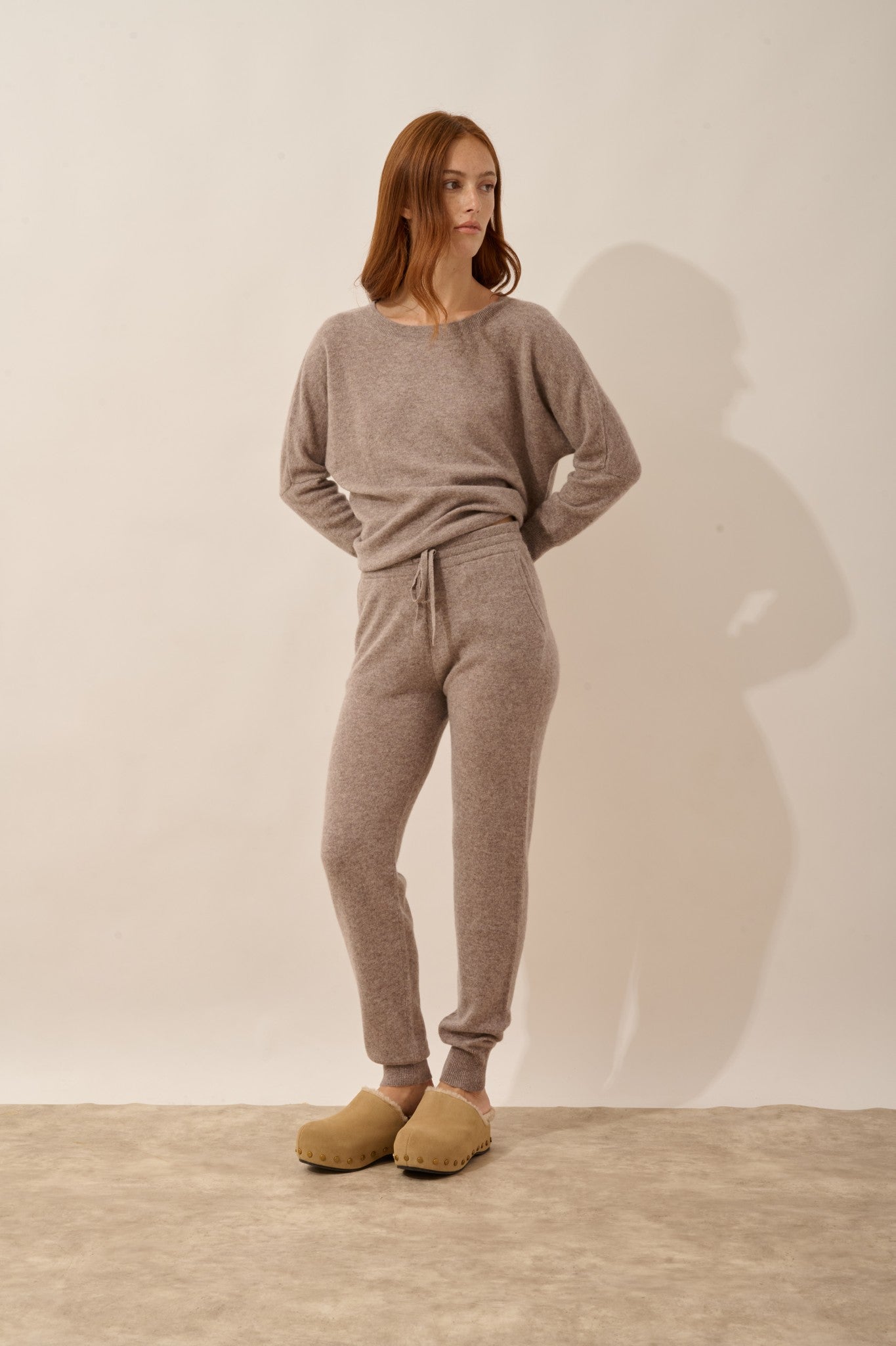 wendy jogging caribou chiné 100% cachemire