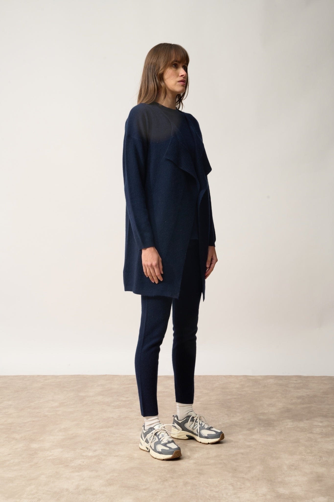 WISHAW round-neck cardigan navy