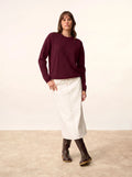 KAYLA Pull Col Rond Bordeaux
