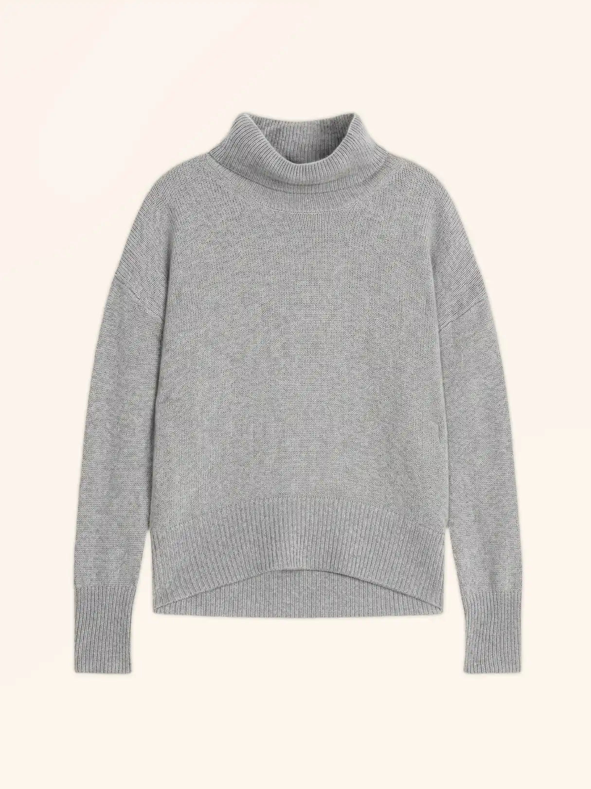 ROMANE Pull Col Roulé 4 Fils Nuage Chiné