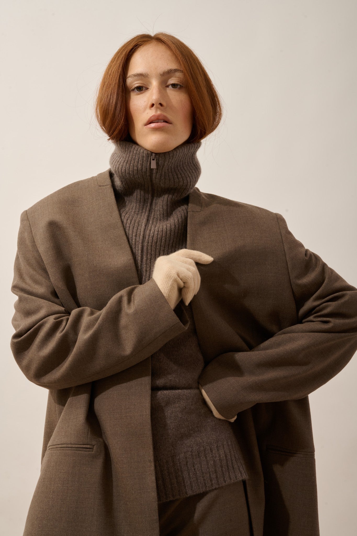 yann gants 4 fils beige