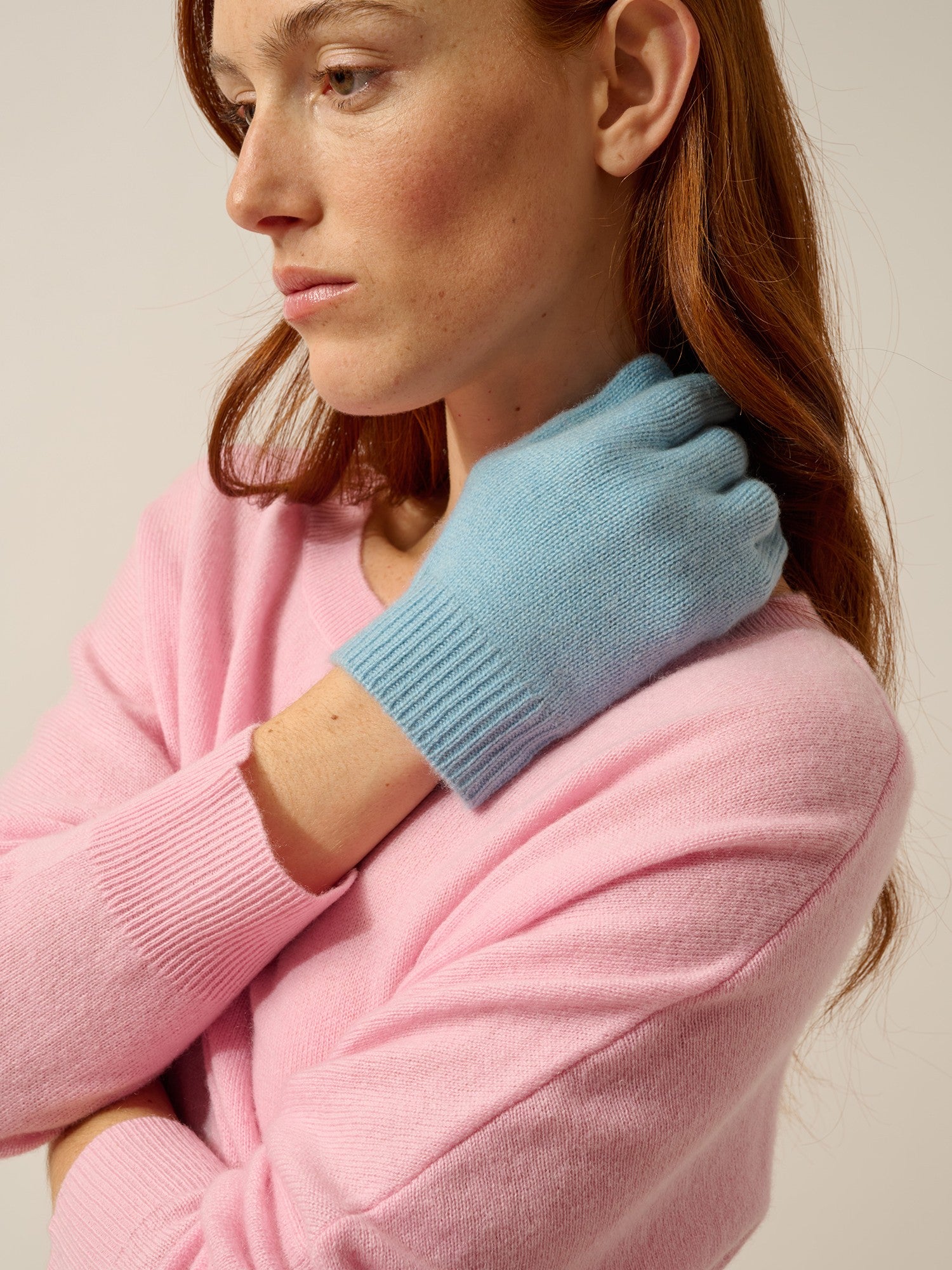 yann gants 4 fils bleu inca