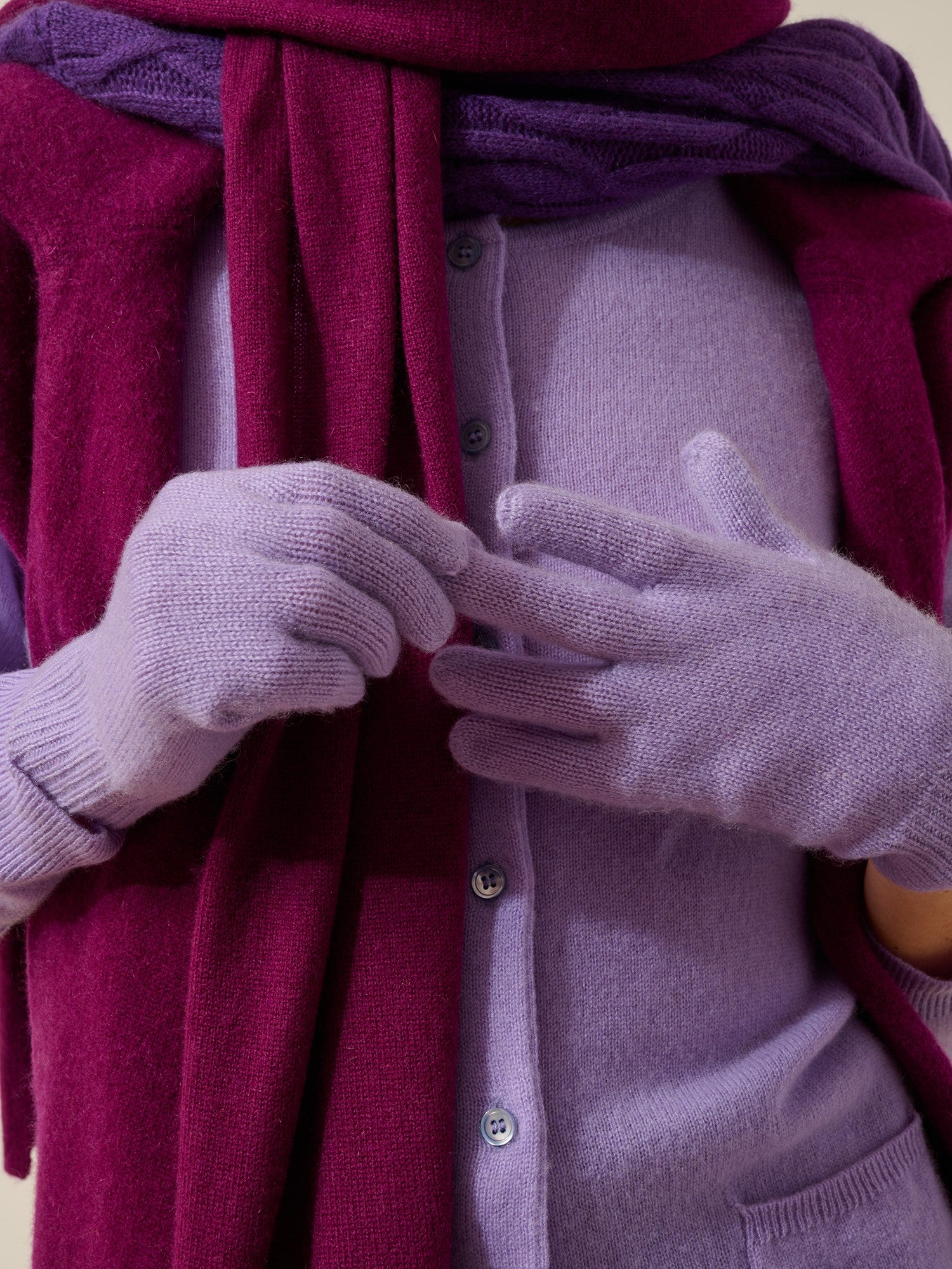 yann gants 4 fils lavande