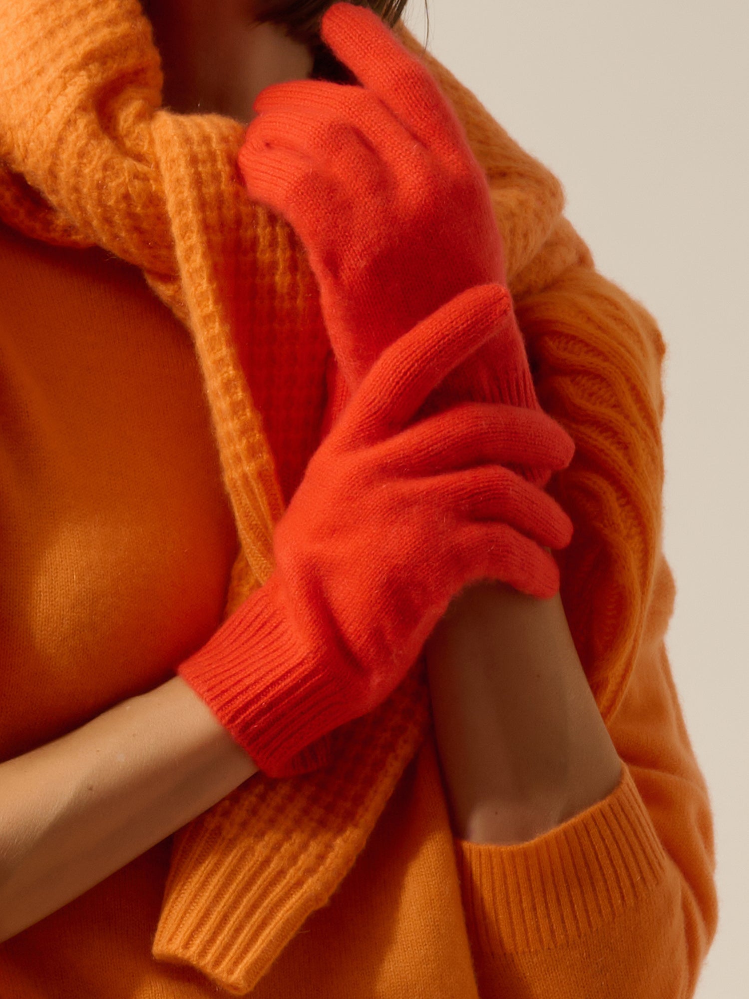 YANN gants 4 fils orange