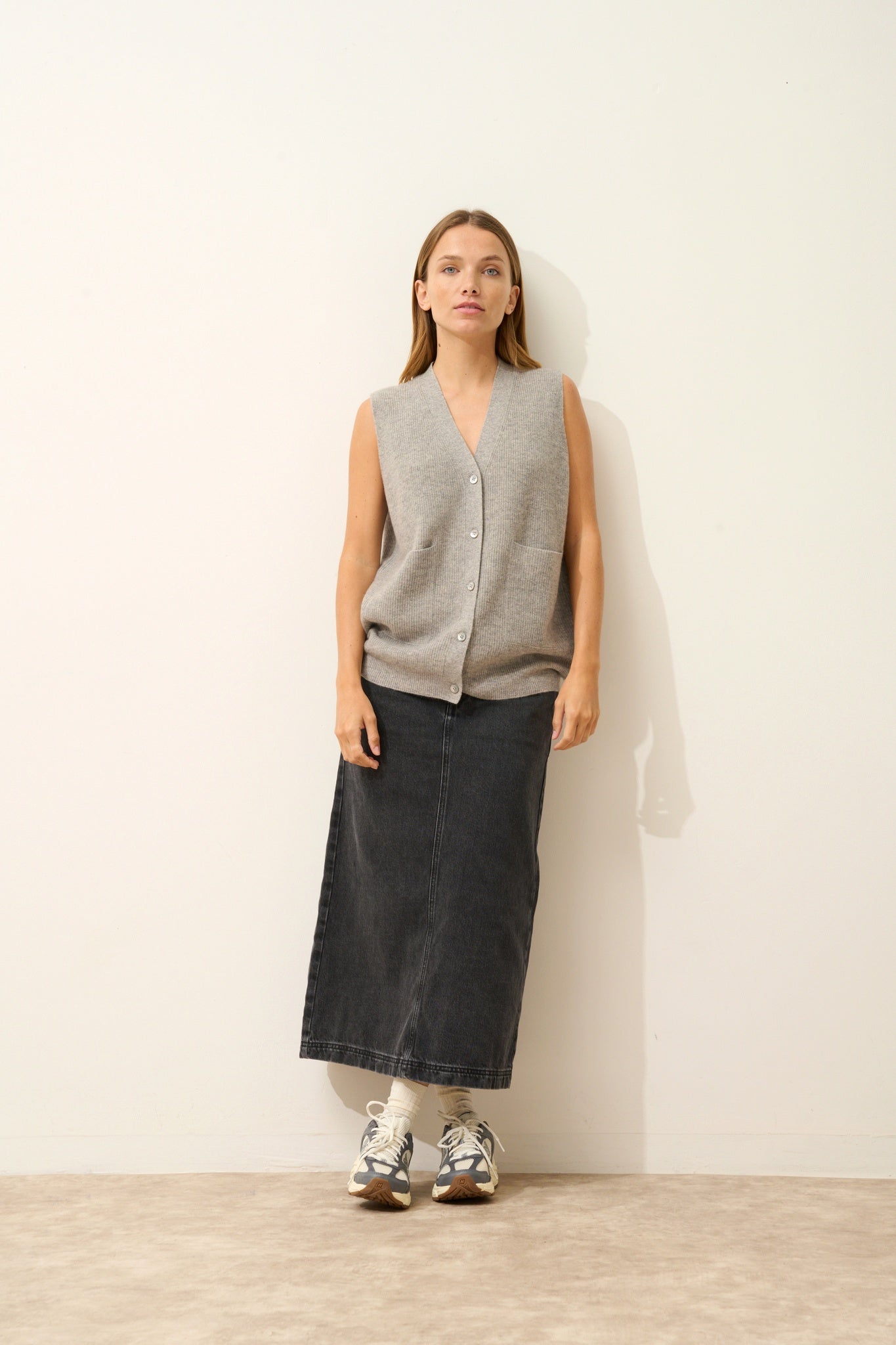 YASMINE cardigan col v nuage chiné