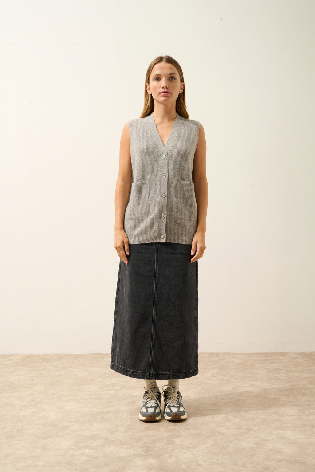 YASMINE cardigan col v nuage chiné