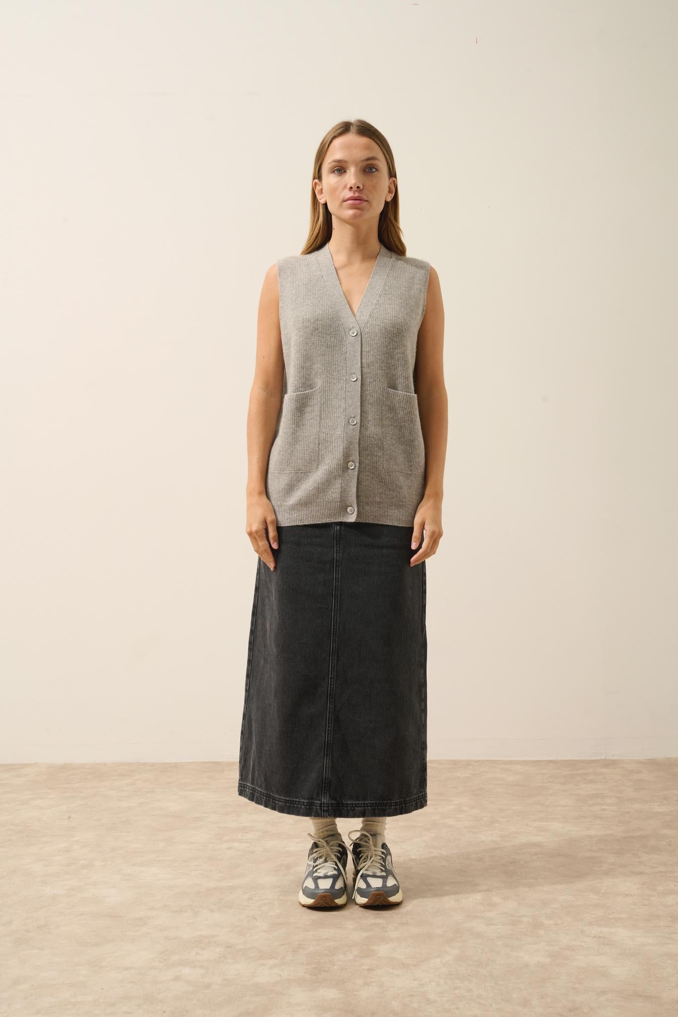 YASMINE cardigan col v nuage chiné
