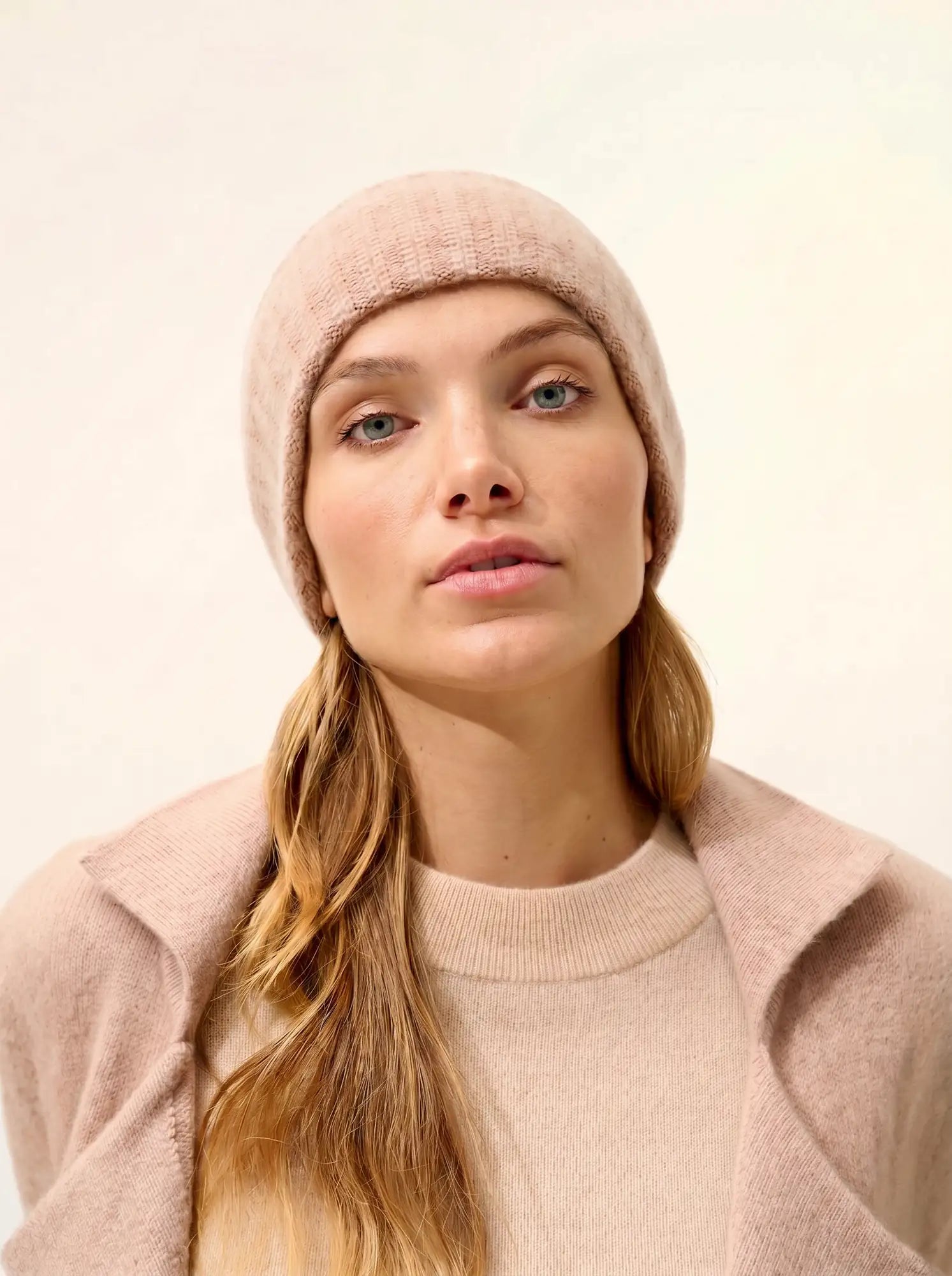 JIN Bonnet 6 Fils Beige Chiné