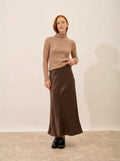 SUNNEVA Pull Col Montant 4 Fils Camel Chiné