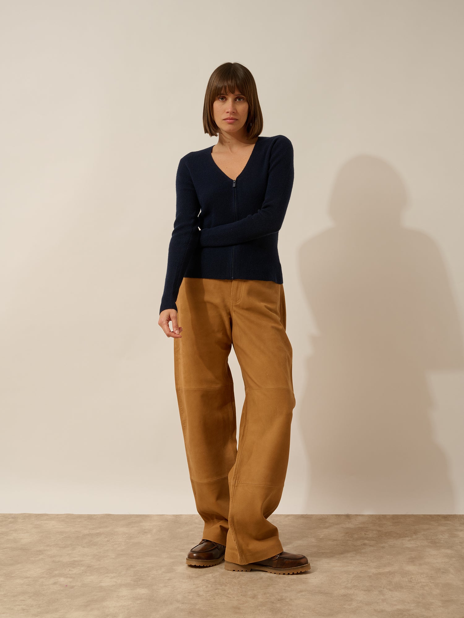 ZION gilet col v navy