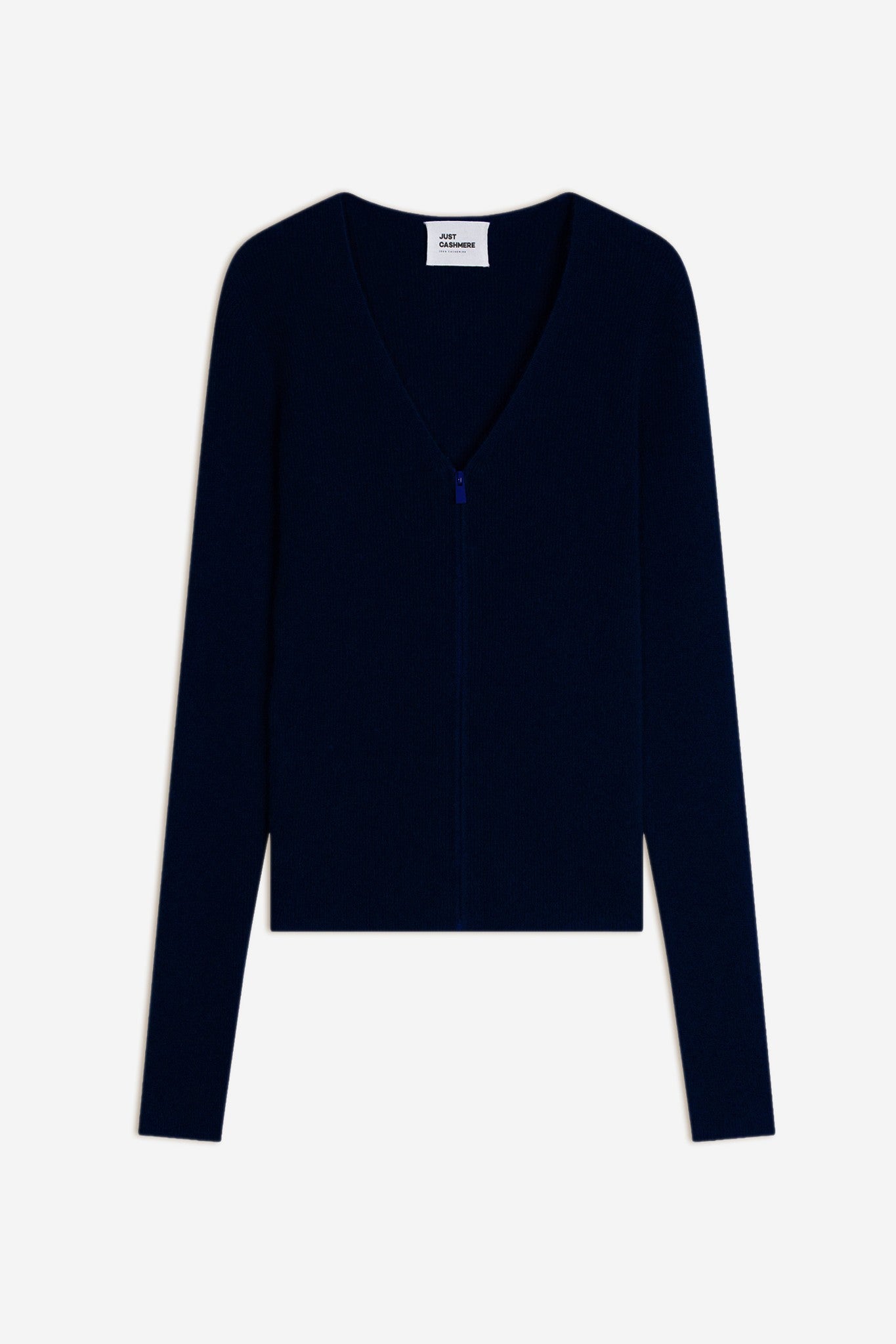 zion gilet col v navy