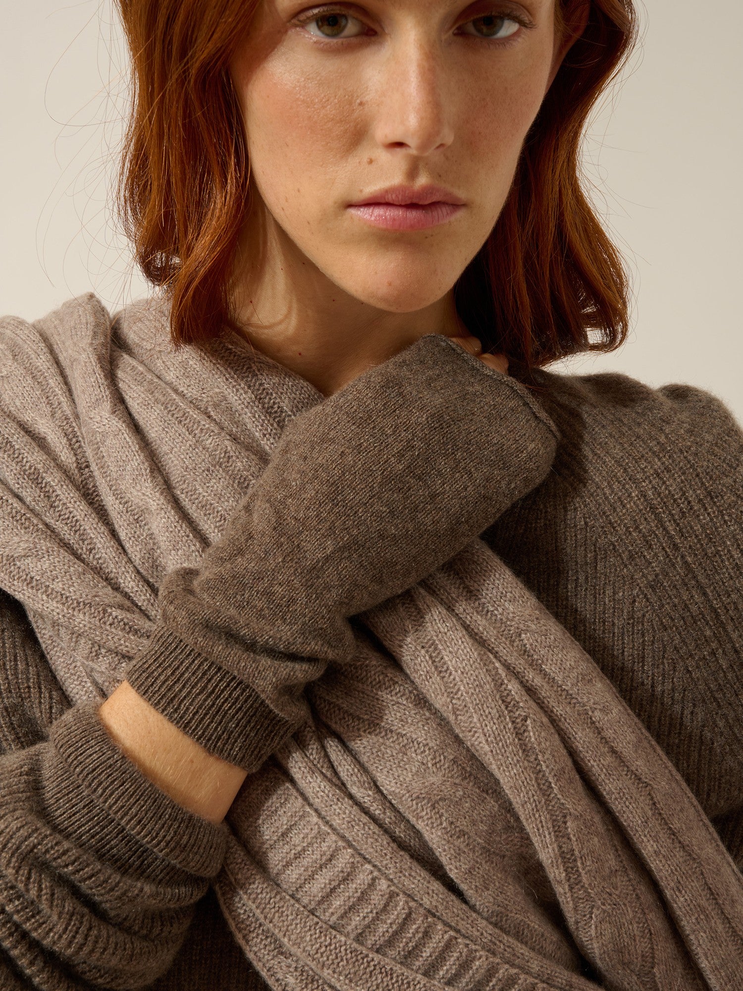 zoe mitaines taupe chiné