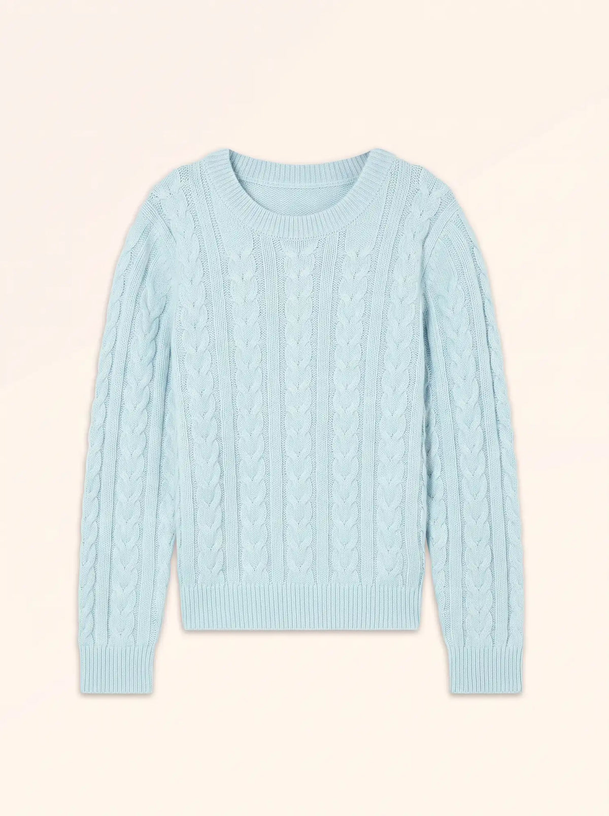 LYDIA Pull Col Rond 4 Fils Vert Lagon