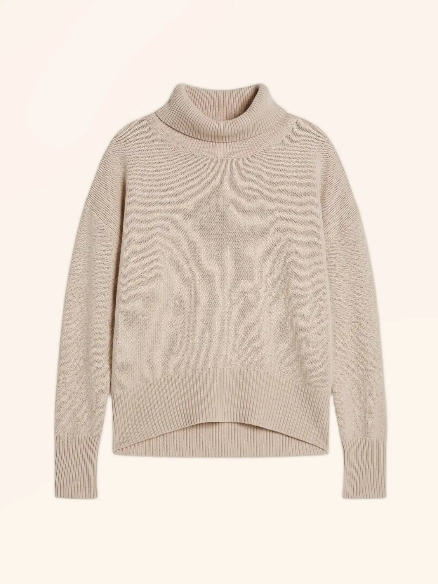 ROMANE Pull Col Roulé 4 Fils Neige
