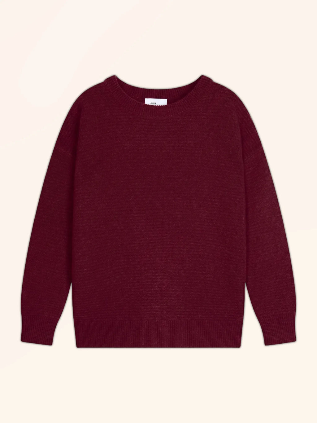 LOUNA Pull Col Rond 4 Fils Bordeaux