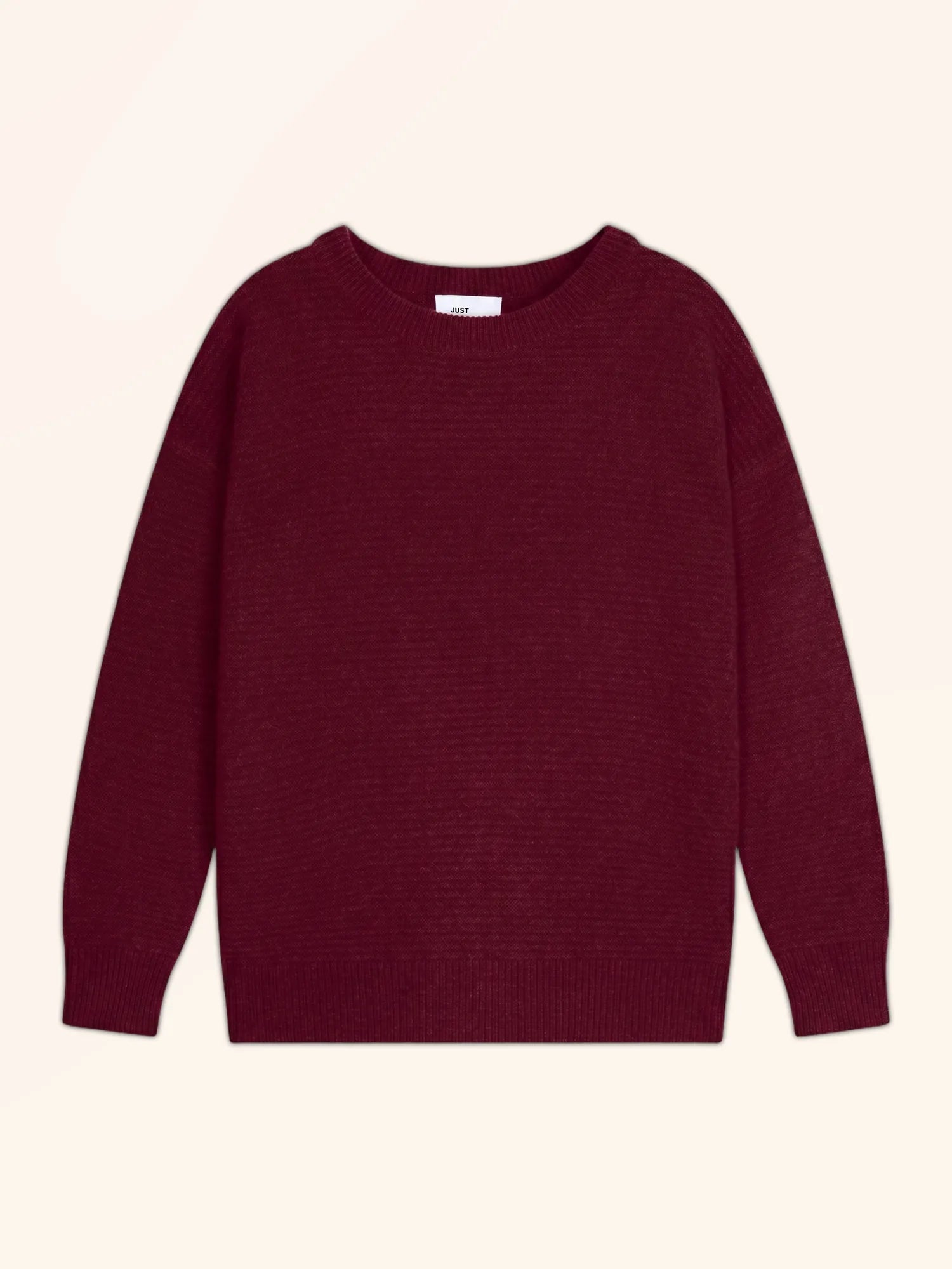 LOUNA Pull Col Rond 4 Fils Bordeaux