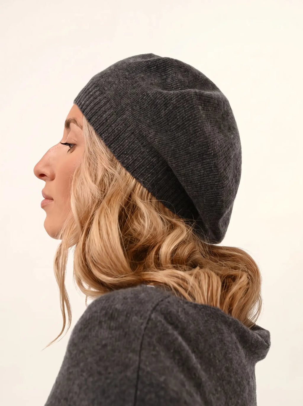 PARIS Béret 4 Fils Anthracite Chiné