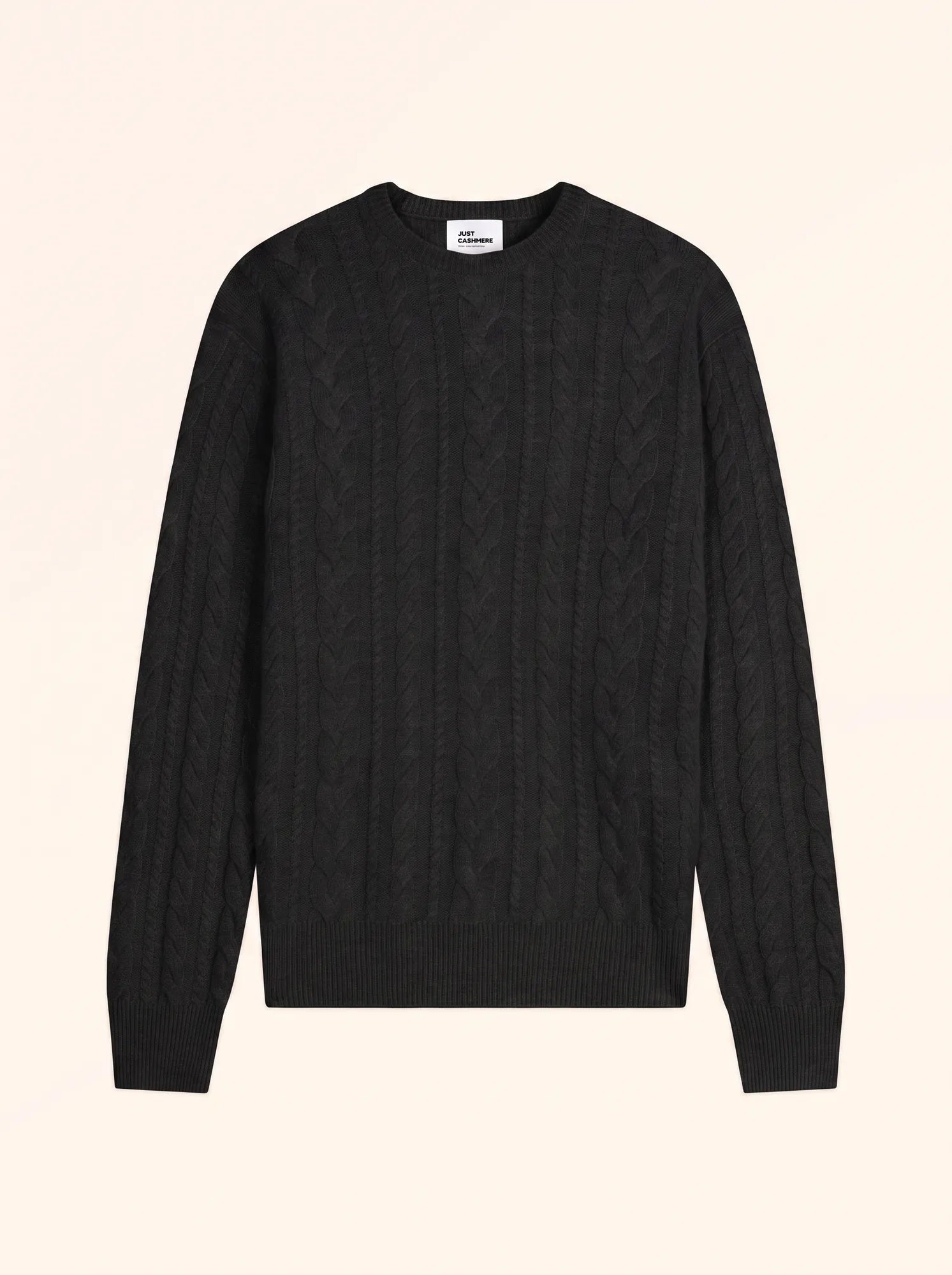 APOLLO Pull Col Rond 4 Fils Noir